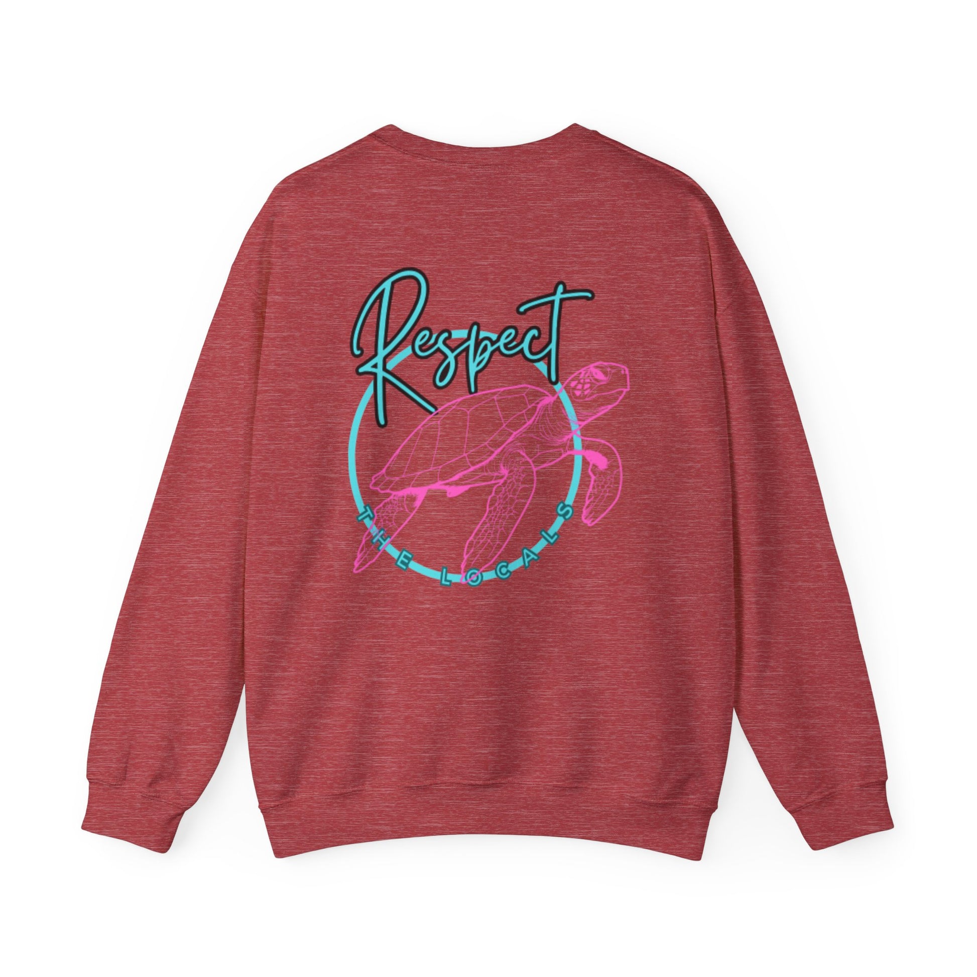 Respect the locals Unisex Heavy Blend Sweatshirt - Turtle Graphic - Ormond Beach Boutique