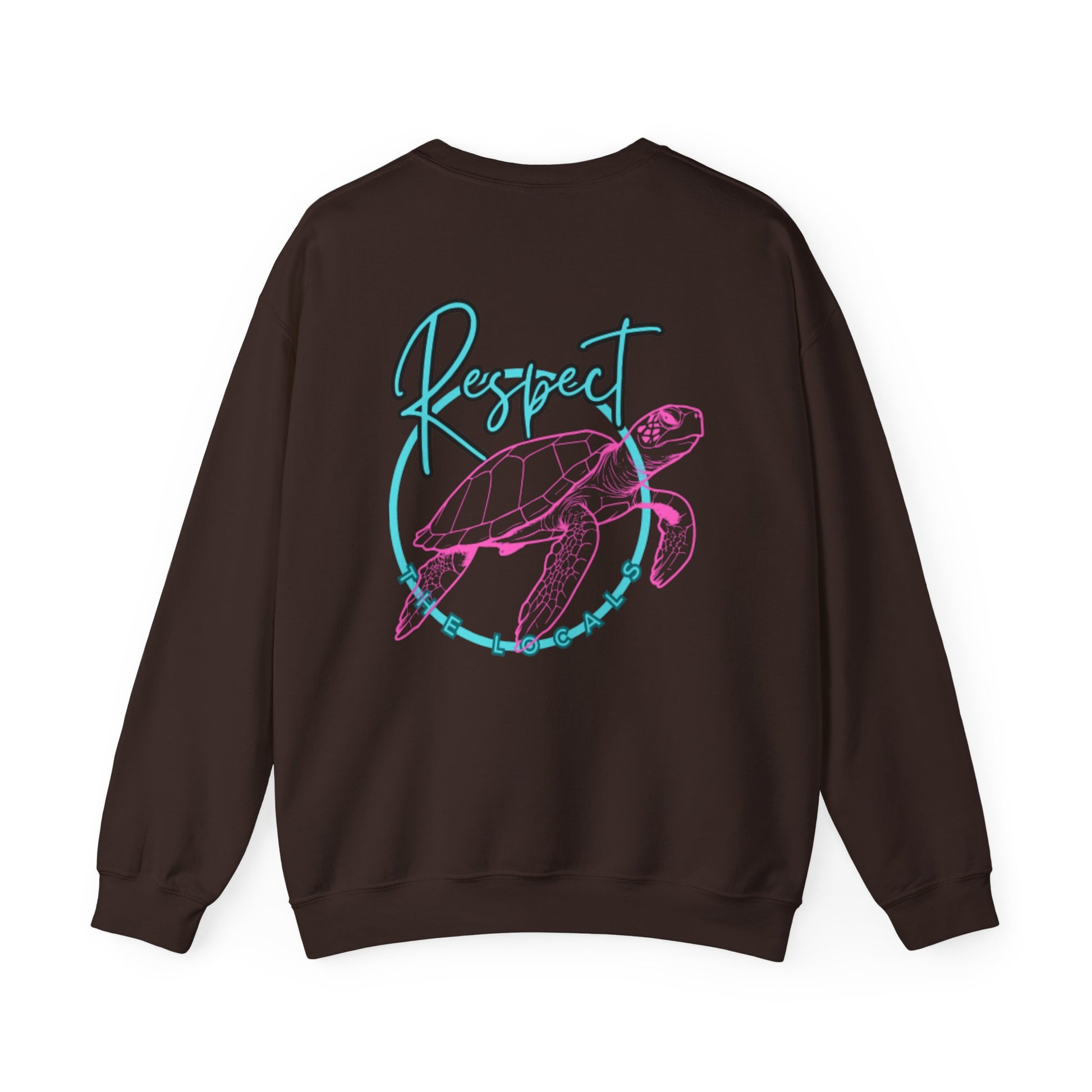 Respect the locals Unisex Heavy Blend Sweatshirt - Turtle Graphic - Ormond Beach Boutique