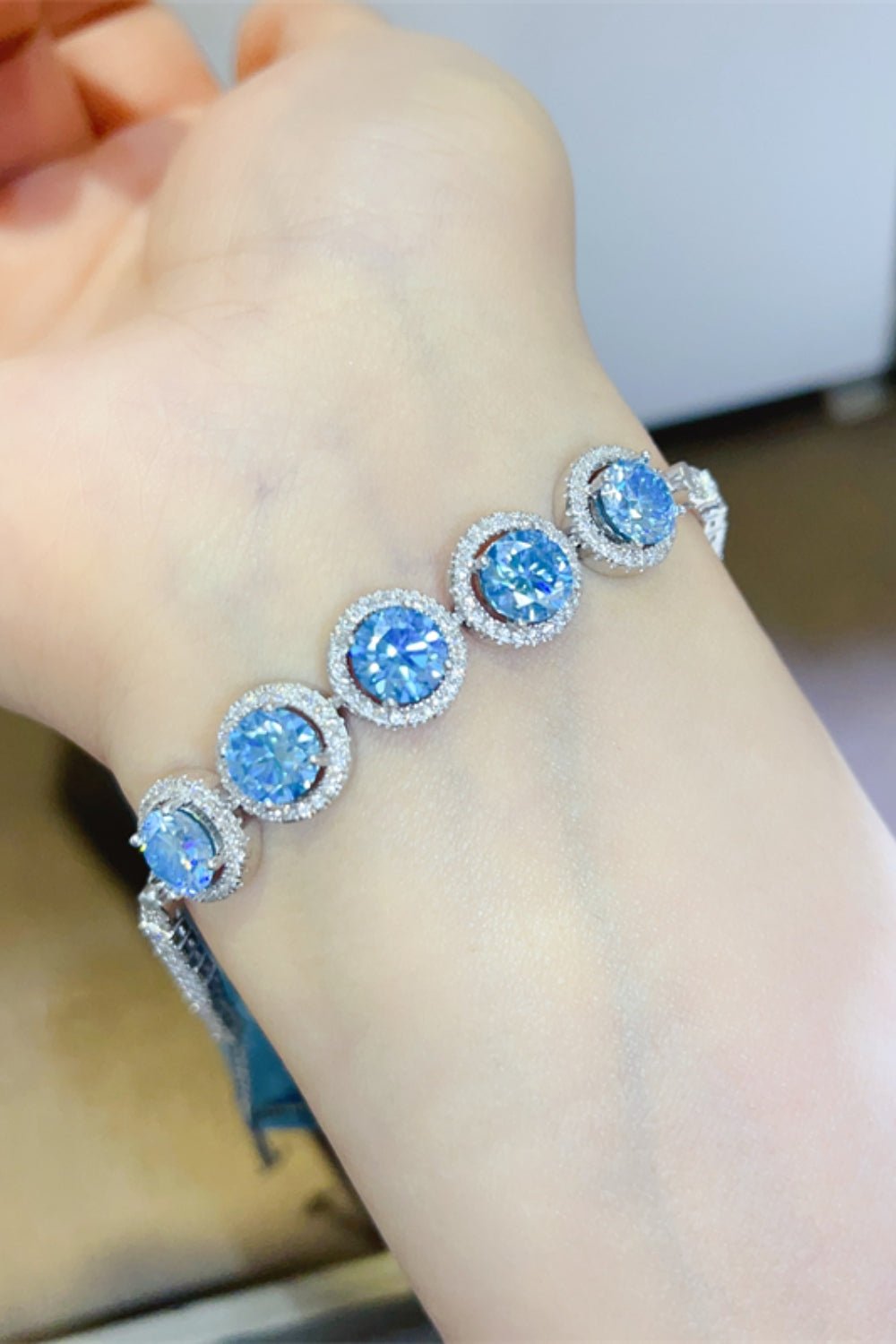 5 Carat Moissanite 925 Sterling Silver Bracelet - Ormond Beach Boutique