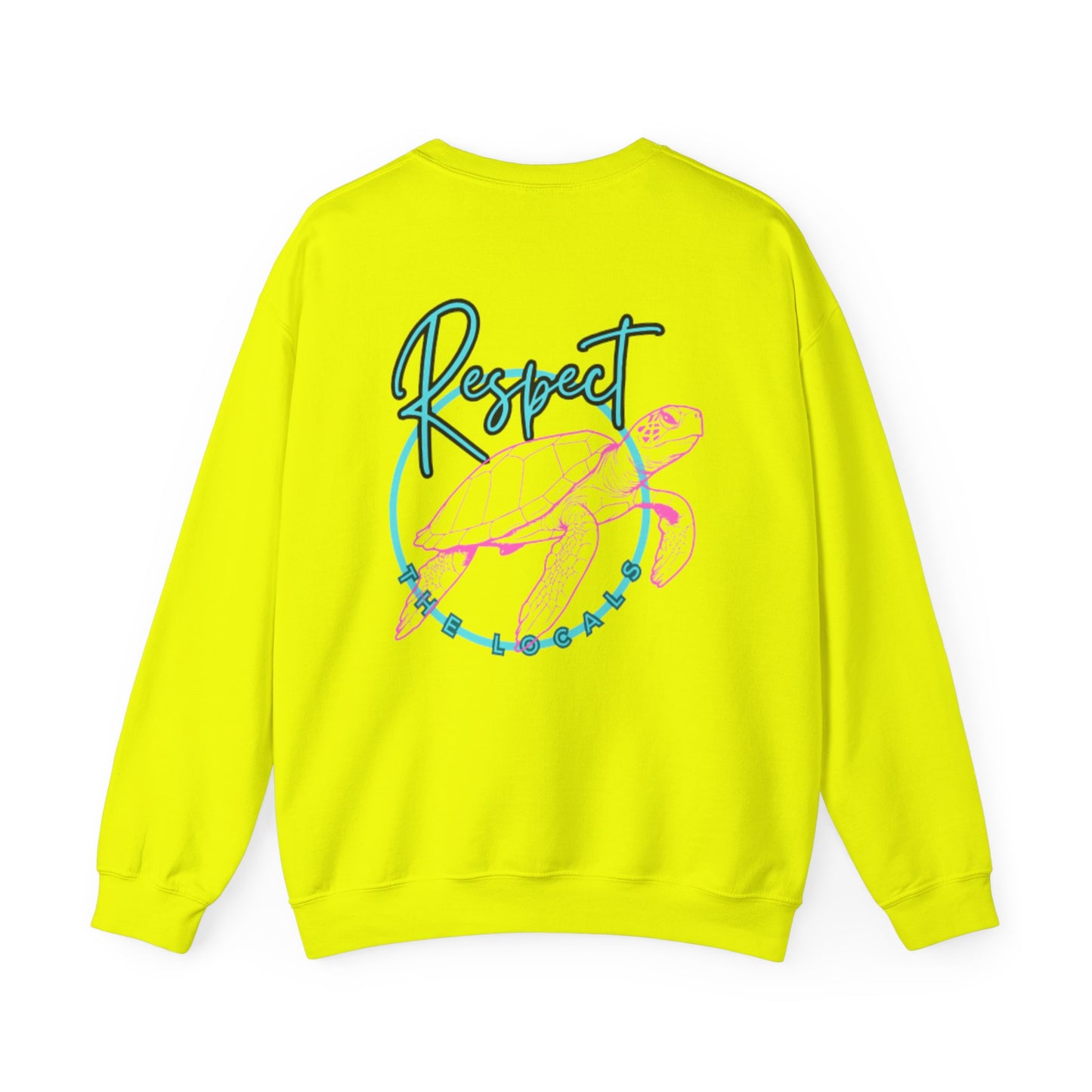 Respect the locals Unisex Heavy Blend Sweatshirt - Turtle Graphic - Ormond Beach Boutique