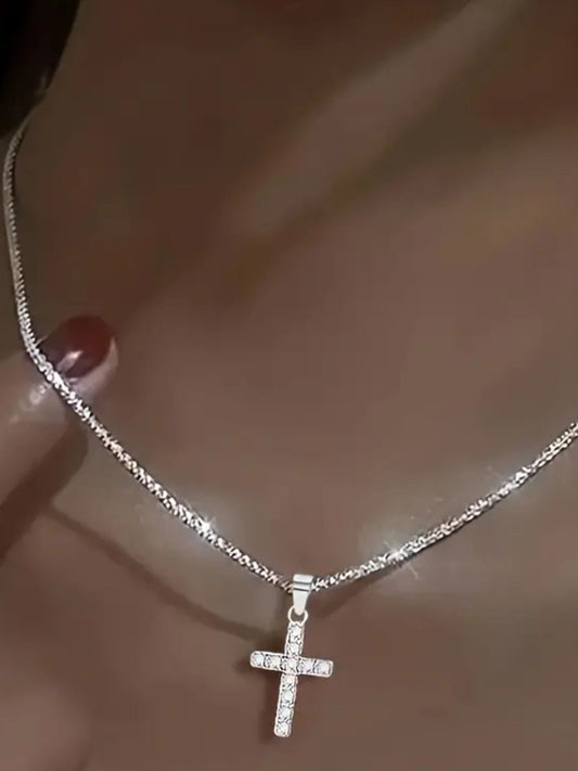 925 Sterling Silver Cross Necklace - Ormond Beach Boutique