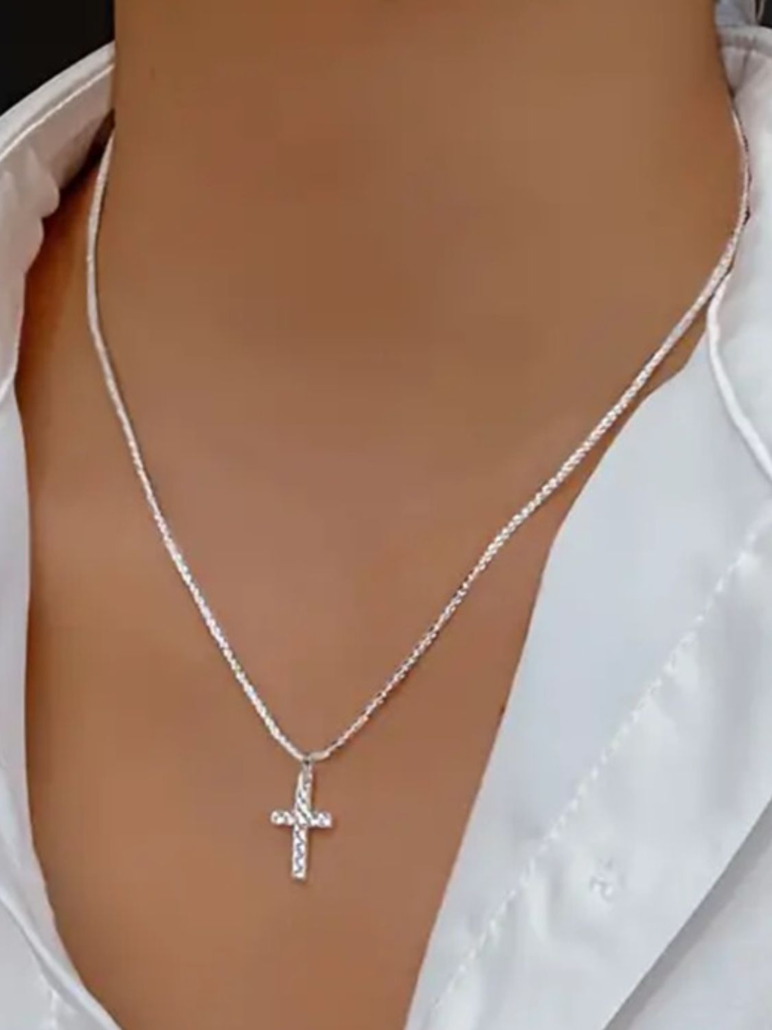 925 Sterling Silver Cross Necklace - Ormond Beach Boutique