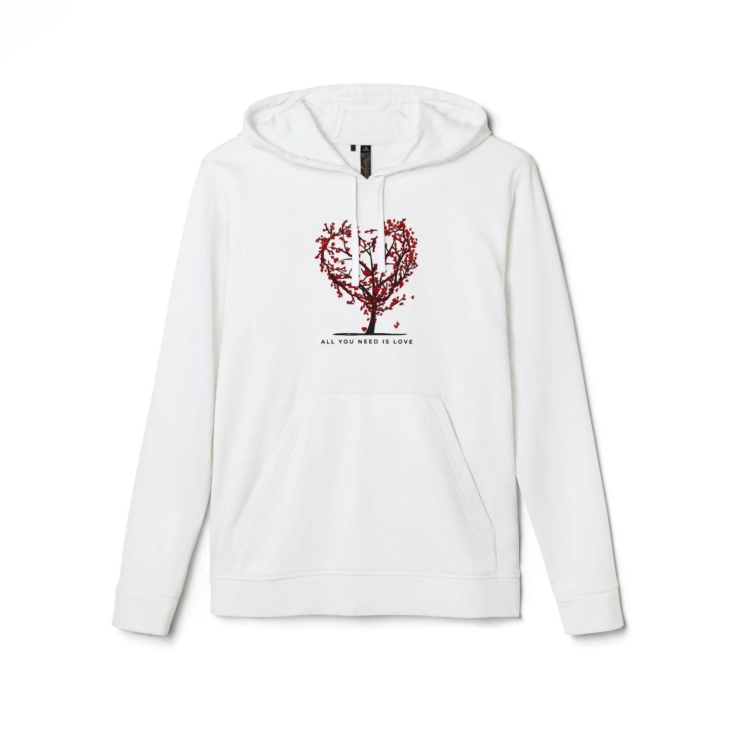 Adidas Unisex Fleece Hoodie - 'All You Need is Love' Design - Ormond Beach Boutique