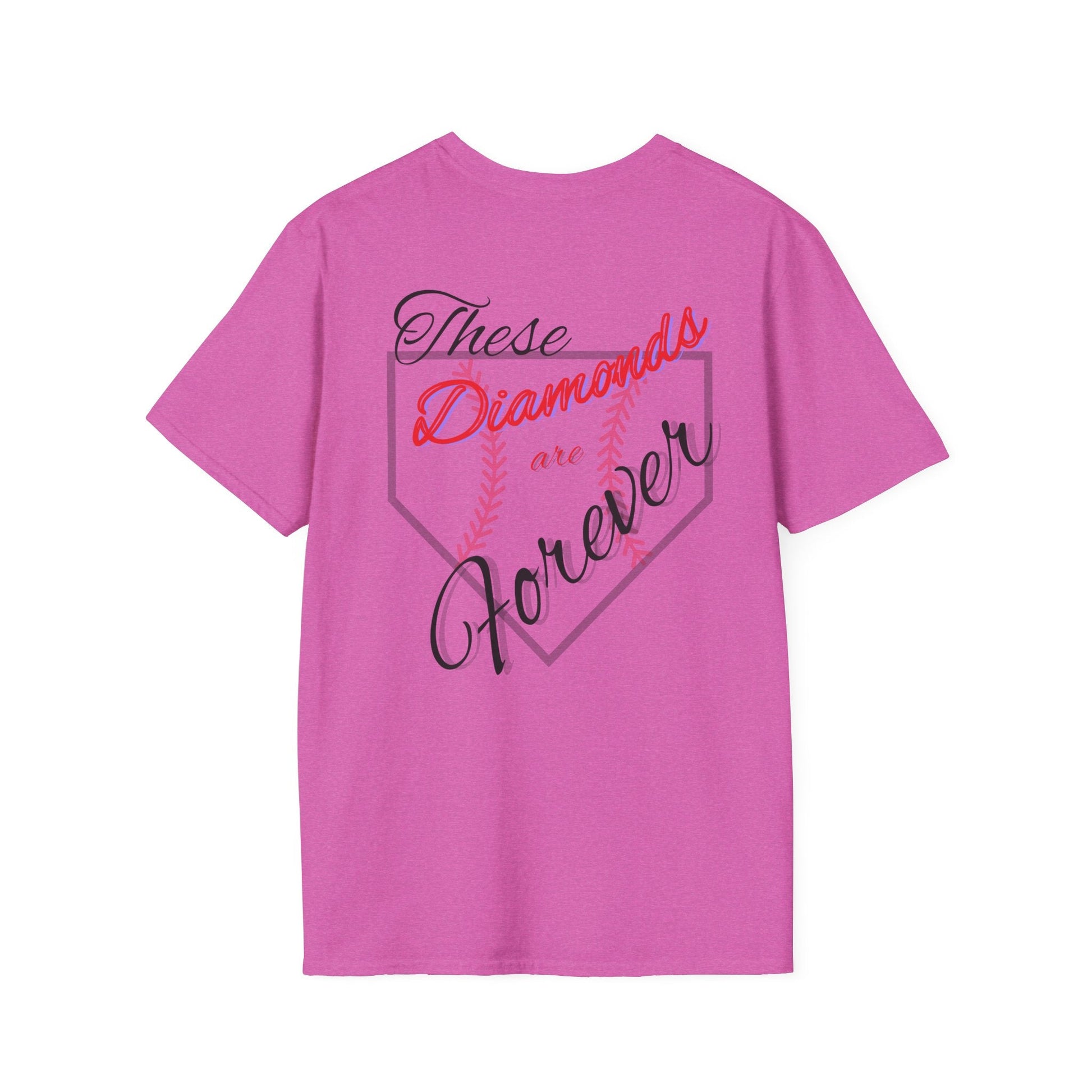 Baseball Lover Unisex T-Shirt - 'These Diamonds are Forever' Softstyle Tee - Ormond Beach Boutique