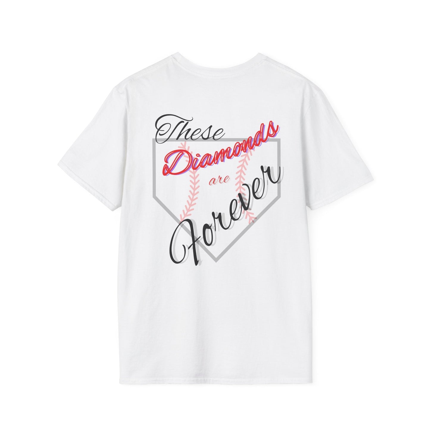 Baseball Lover Unisex T-Shirt - 'These Diamonds are Forever' Softstyle Tee - Ormond Beach Boutique