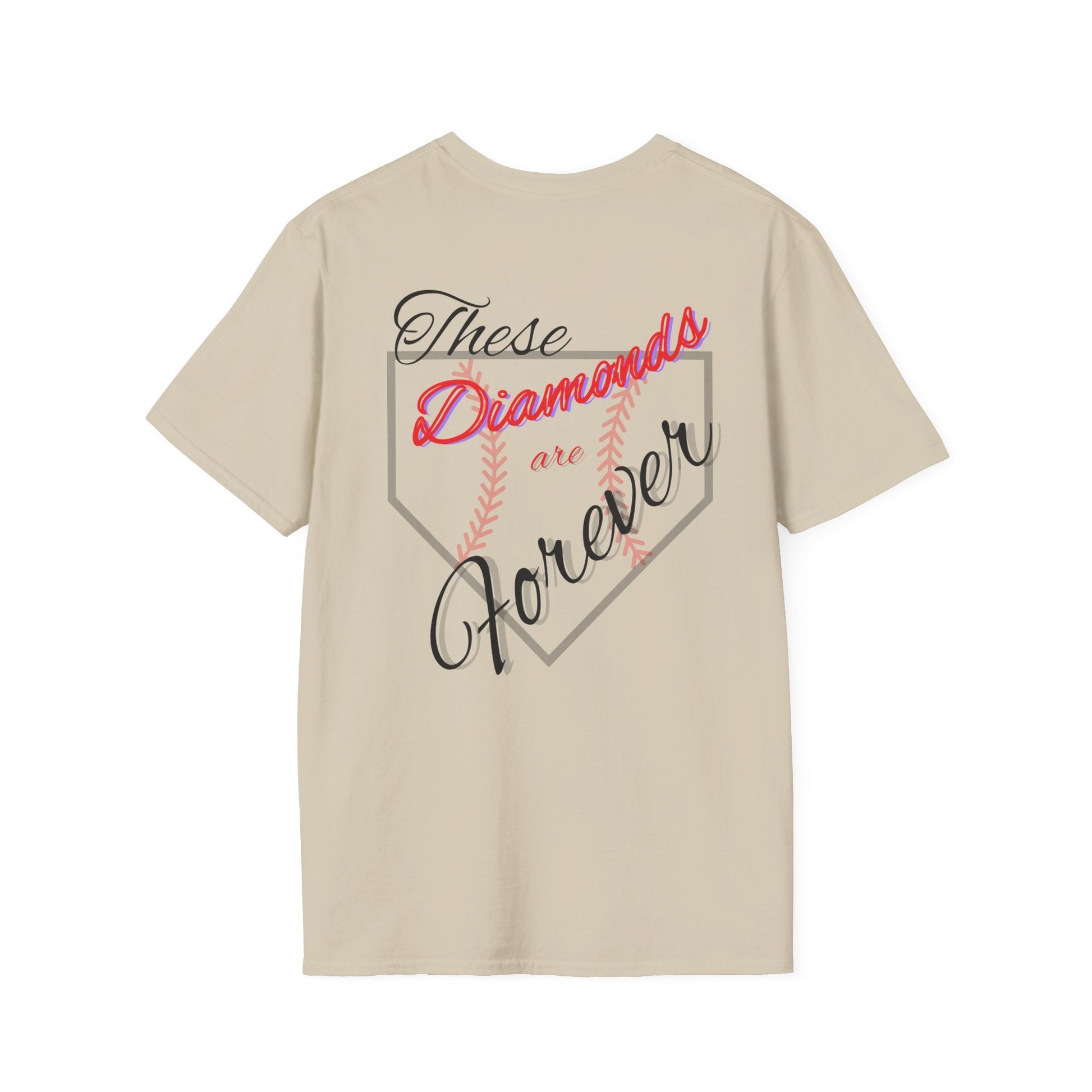 Baseball Lover Unisex T-Shirt - 'These Diamonds are Forever' Softstyle Tee - Ormond Beach Boutique