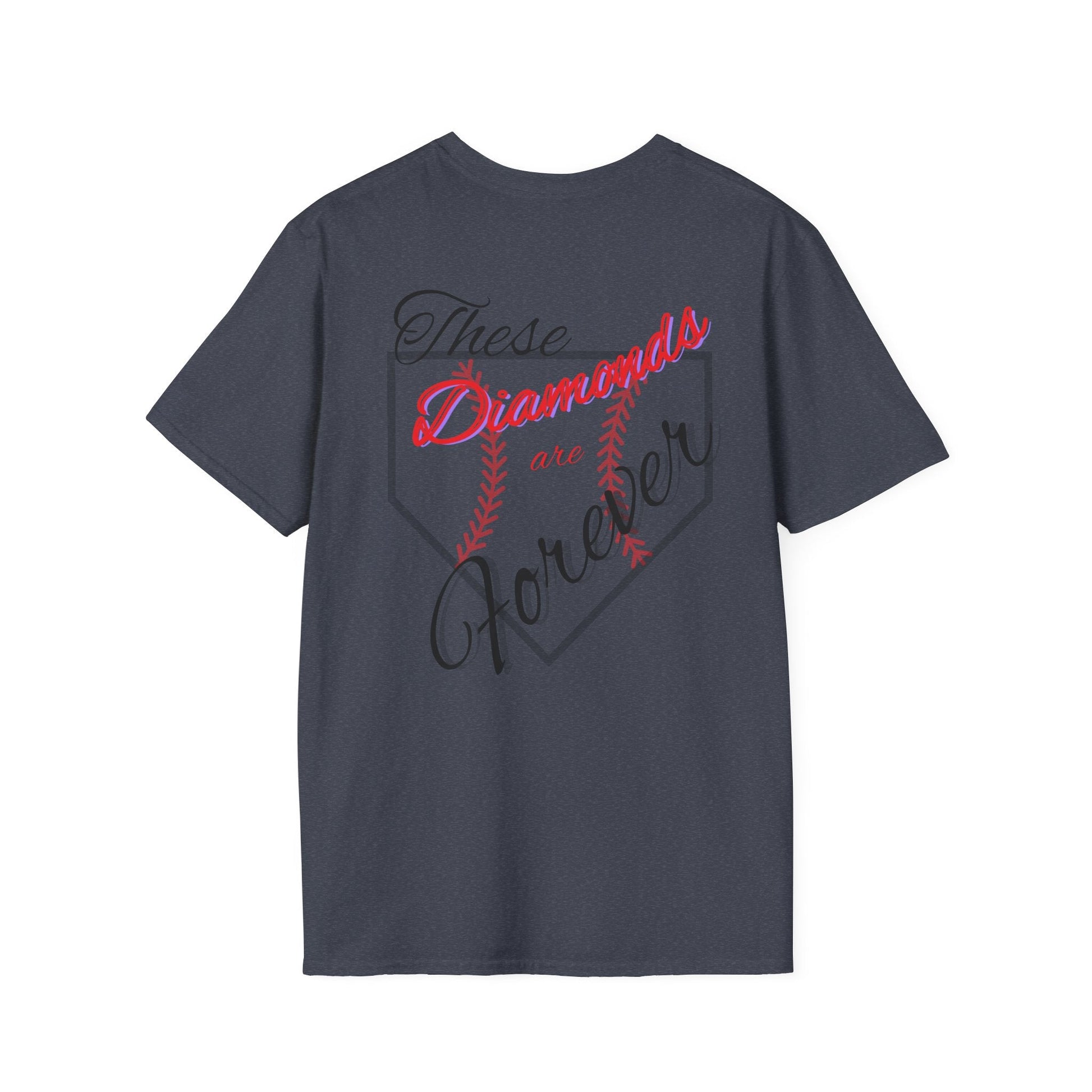 Baseball Lover Unisex T-Shirt - 'These Diamonds are Forever' Softstyle Tee - Ormond Beach Boutique