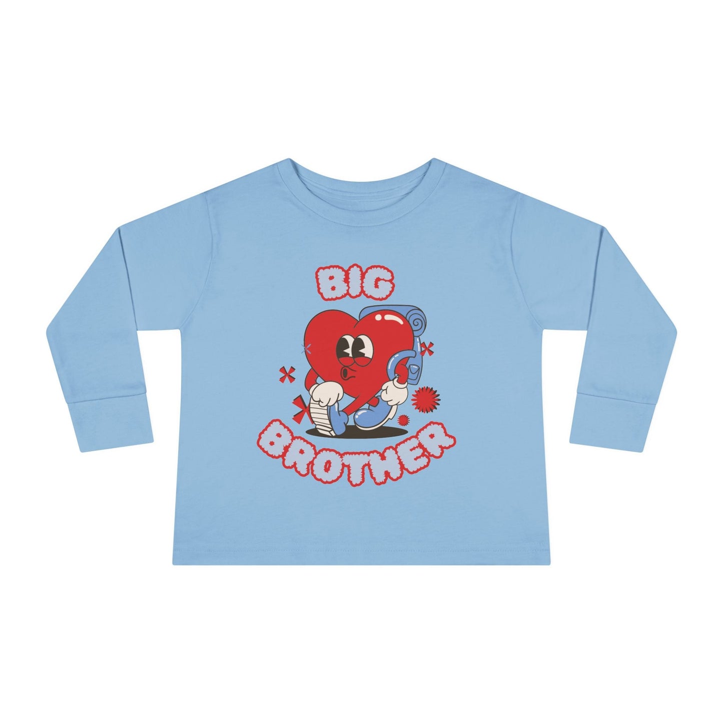 Big Brother Toddler Long Sleeve Tee - Cute Heart Graphic for Kids - Ormond Beach Boutique