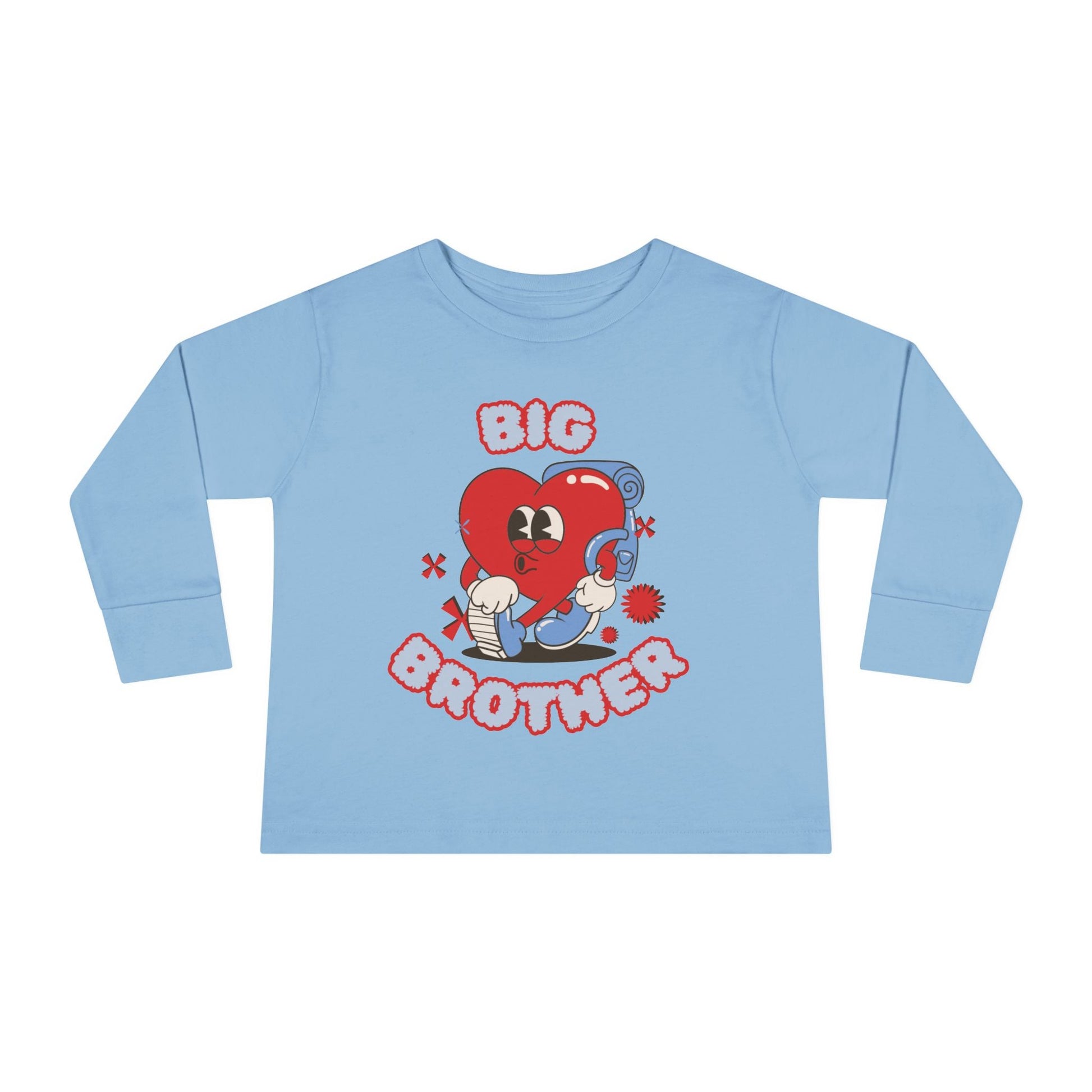 Big Brother Toddler Long Sleeve Tee - Cute Heart Graphic for Kids - Ormond Beach Boutique