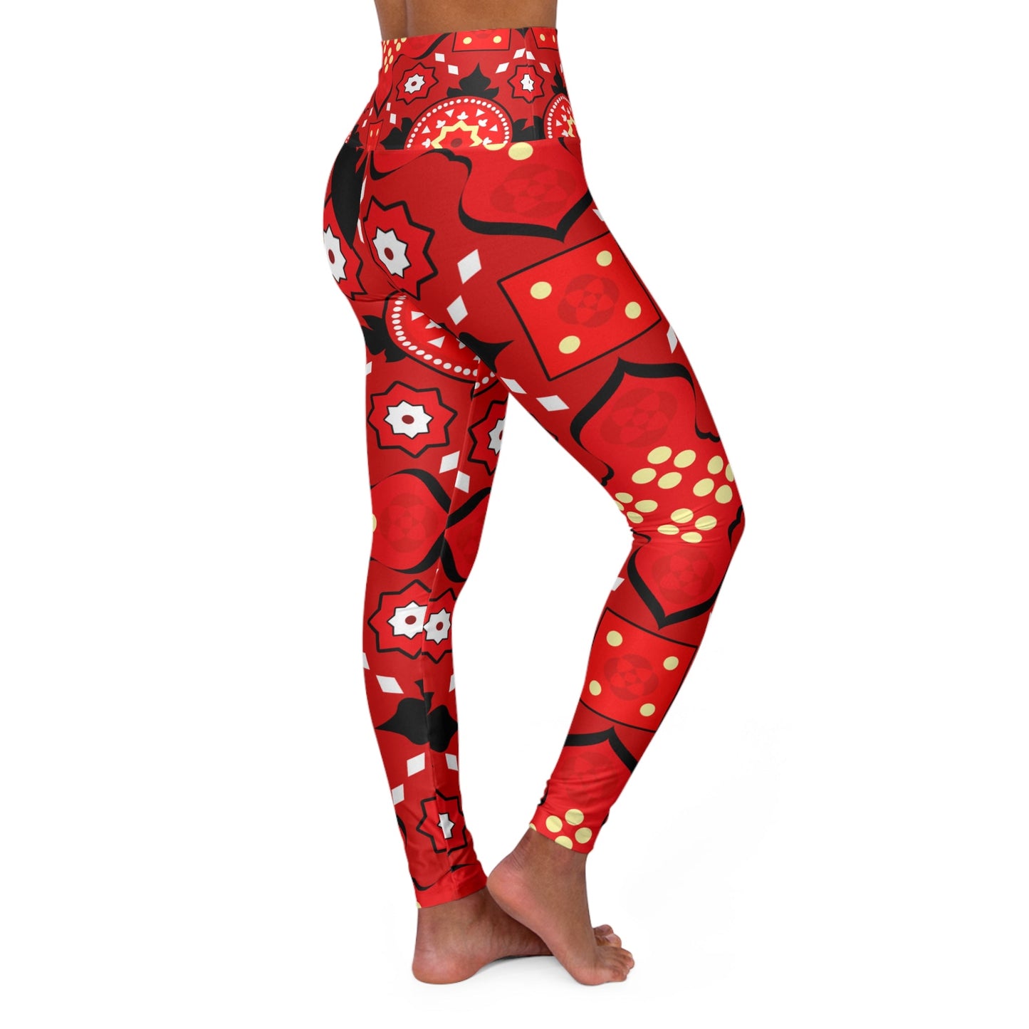 Bold Floral High Waisted Yoga Leggings for Active Lifestyles - Ormond Beach Boutique