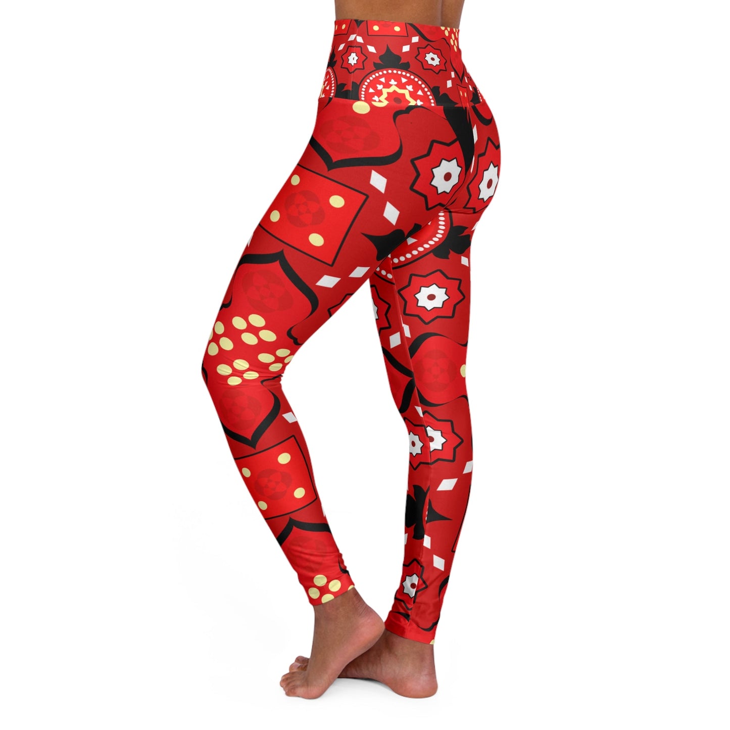 Bold Floral High Waisted Yoga Leggings for Active Lifestyles - Ormond Beach Boutique