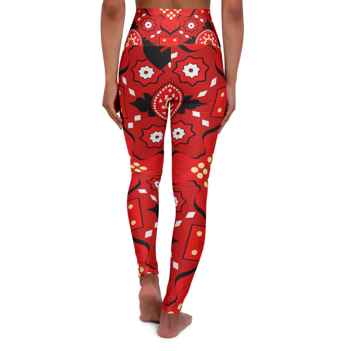 Bold Floral High Waisted Yoga Leggings for Active Lifestyles - Ormond Beach Boutique