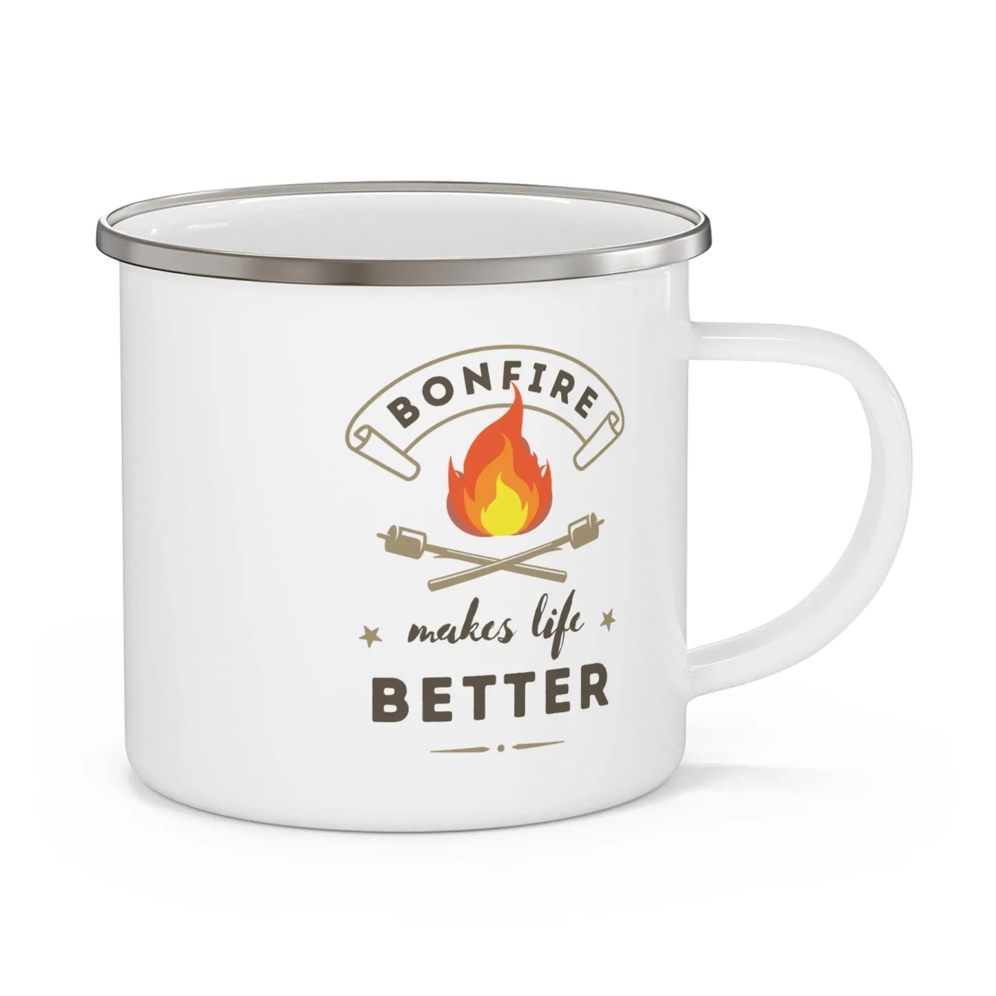 Bonfire Enamel Camping Mug - Adventure Awaits - Perfect for Outdoor Lovers - Ormond Beach Boutique