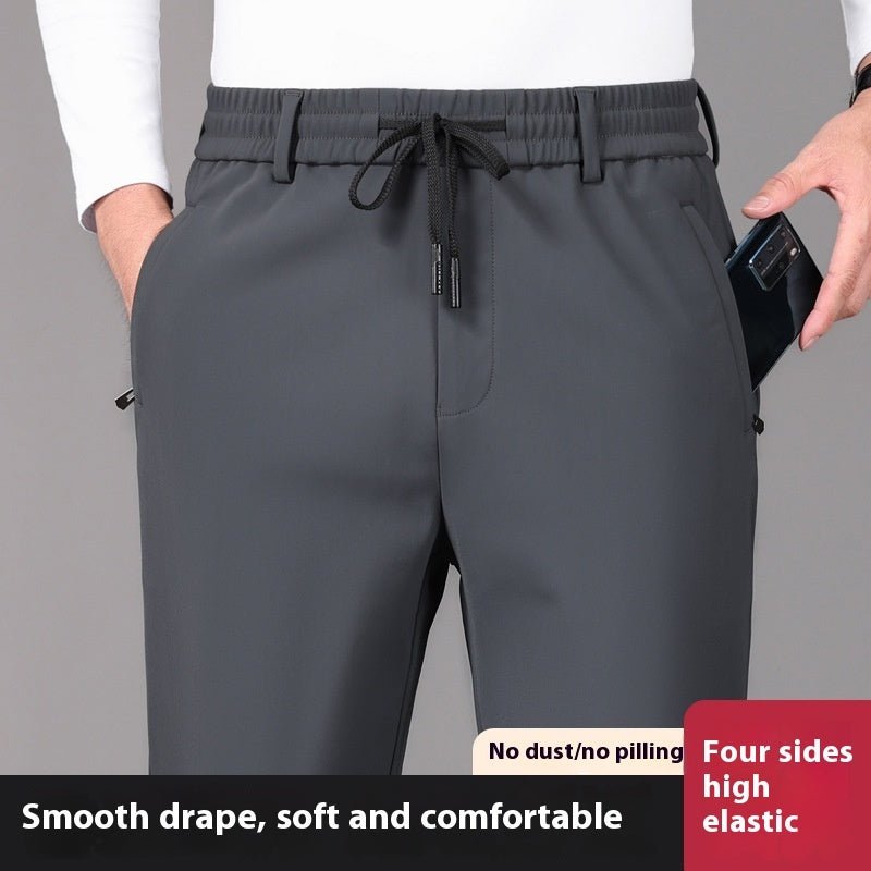 Business Men's Pants Autumn And Winter Elastic Waist Straight - Ormond Beach Boutique