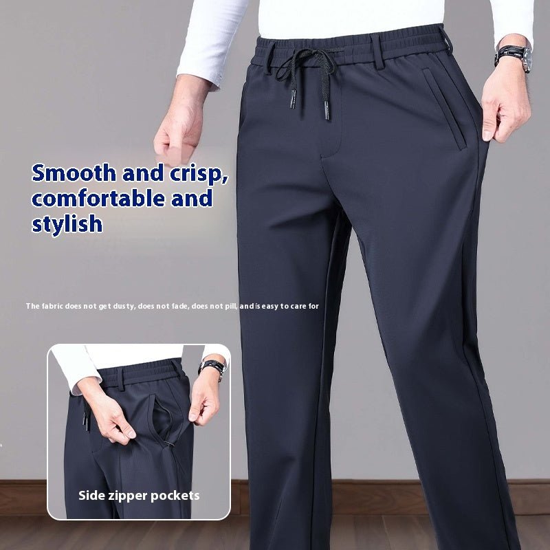 Business Men's Pants Autumn And Winter Elastic Waist Straight - Ormond Beach Boutique