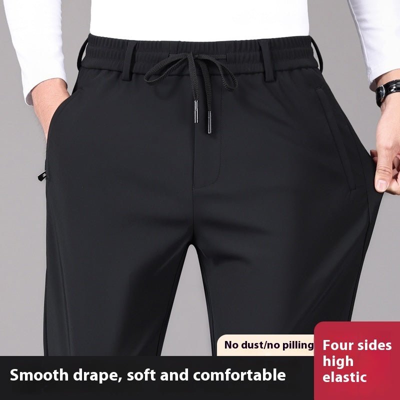 Business Men's Pants Autumn And Winter Elastic Waist Straight - Ormond Beach Boutique