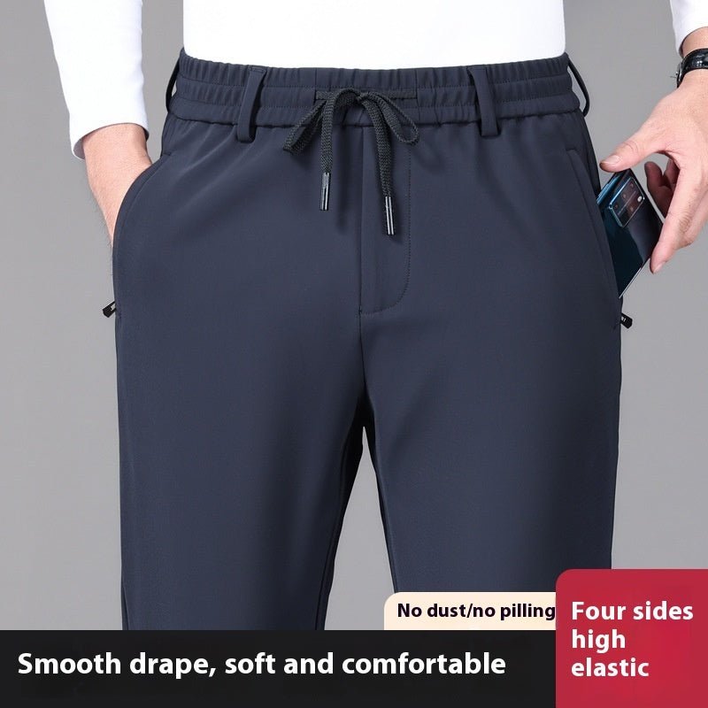 Business Men's Pants Autumn And Winter Elastic Waist Straight - Ormond Beach Boutique