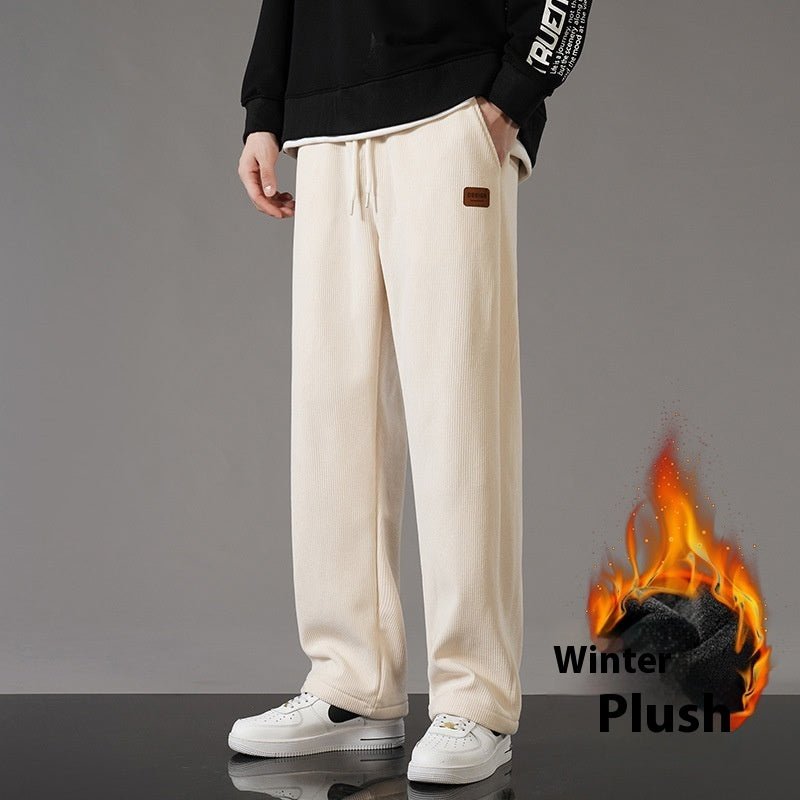 Casual Trousers Straight Wide Leg Sweatpants Draped Pants - Ormond Beach Boutique