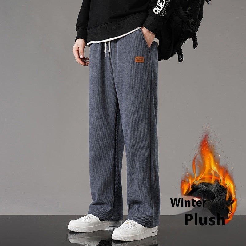 Casual Trousers Straight Wide Leg Sweatpants Draped Pants - Ormond Beach Boutique