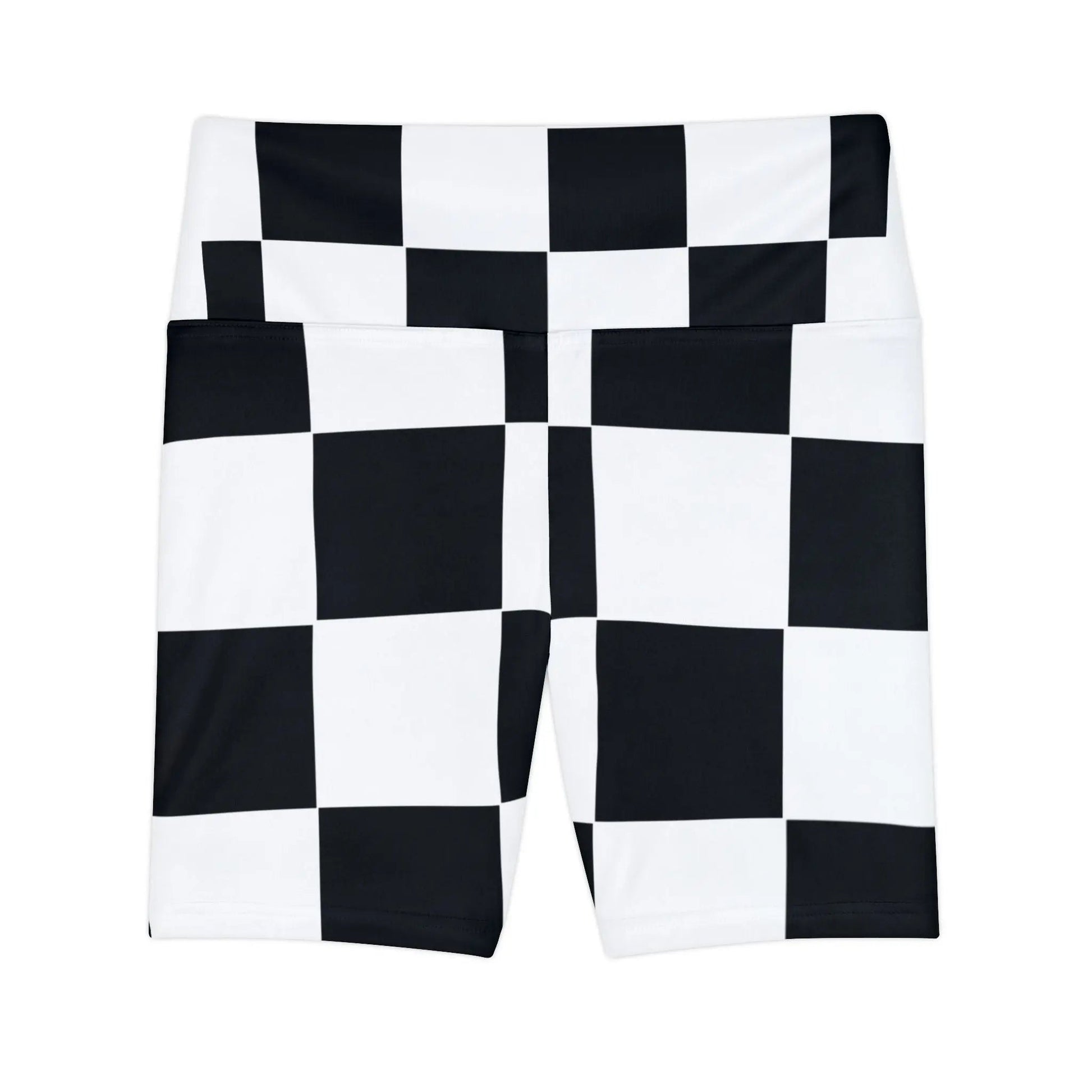 Checkered Women’s Workout Shorts - Stylish and Functional Activewear - Ormond Beach Boutique