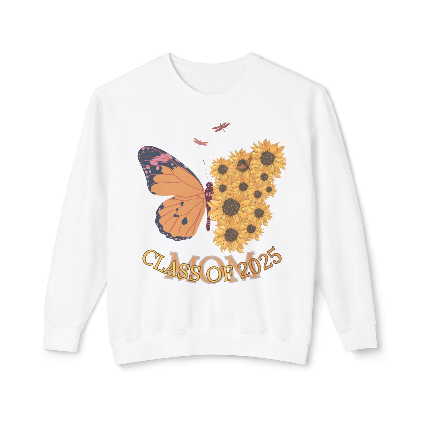 CLASS of 2025 Butterfly & Sunflower Unisex Lightweight Crewneck Sweatshirt - Ormond Beach Boutique