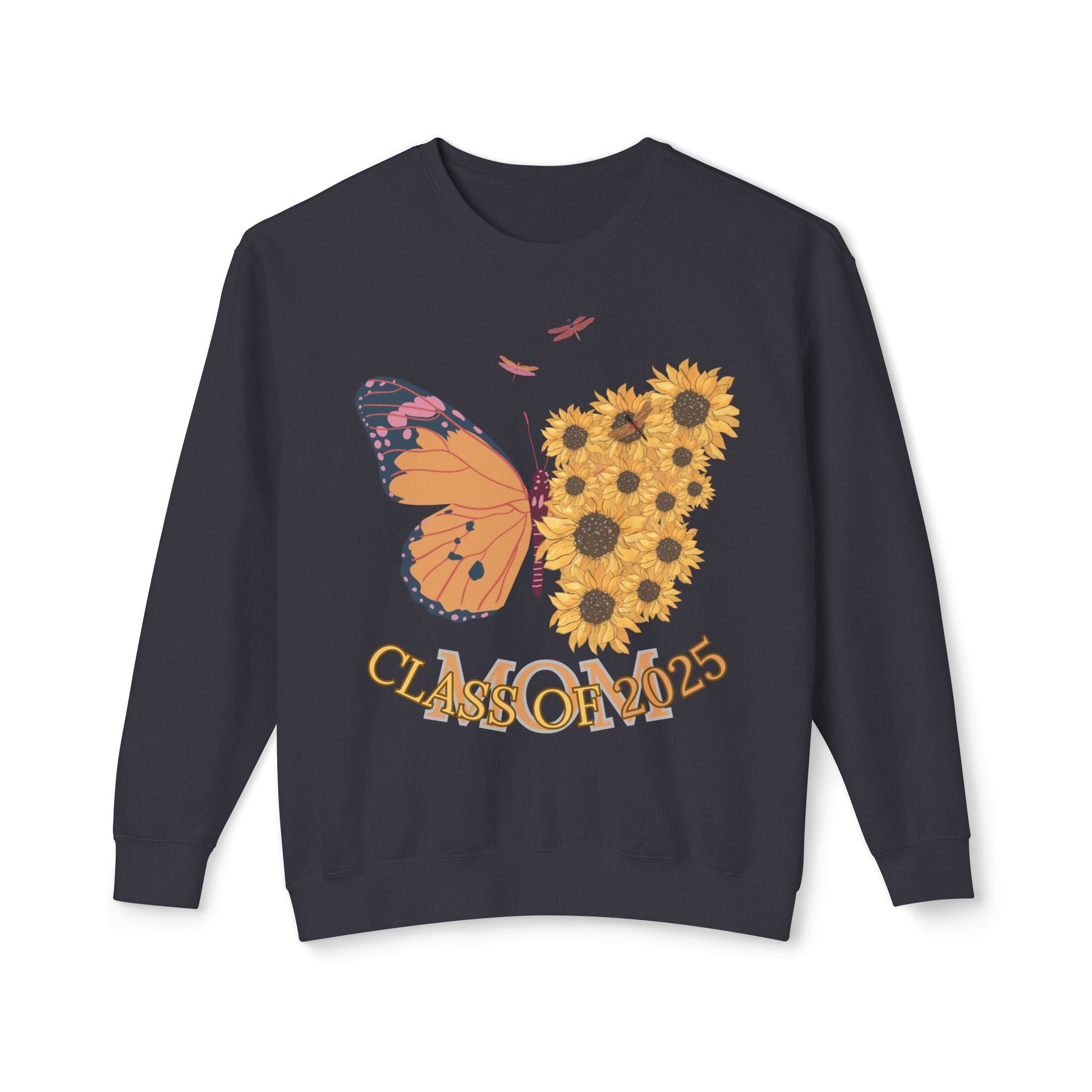 CLASS of 2025 Butterfly & Sunflower Unisex Lightweight Crewneck Sweatshirt - Ormond Beach Boutique