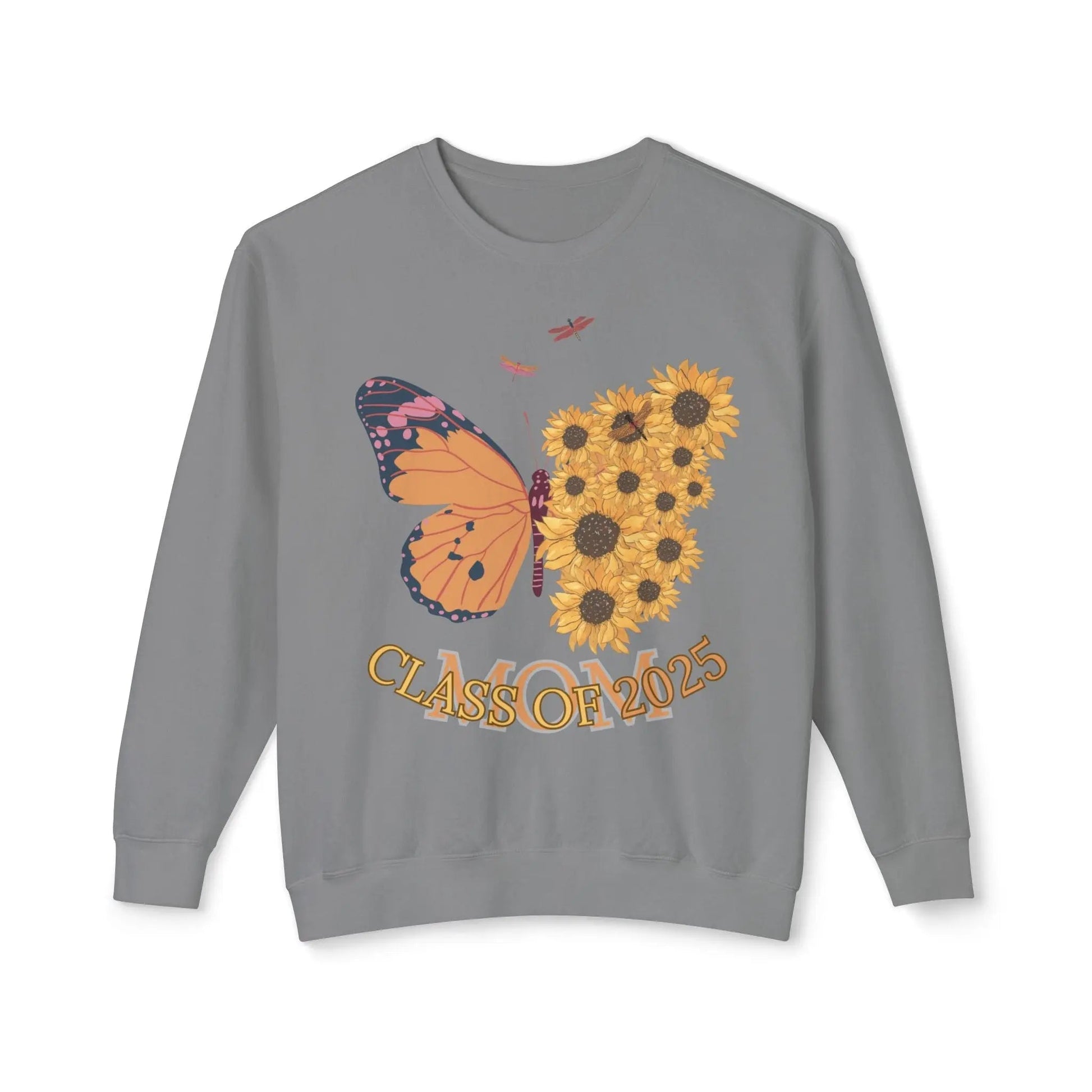 CLASS of 2025 Butterfly & Sunflower Unisex Lightweight Crewneck Sweatshirt - Ormond Beach Boutique