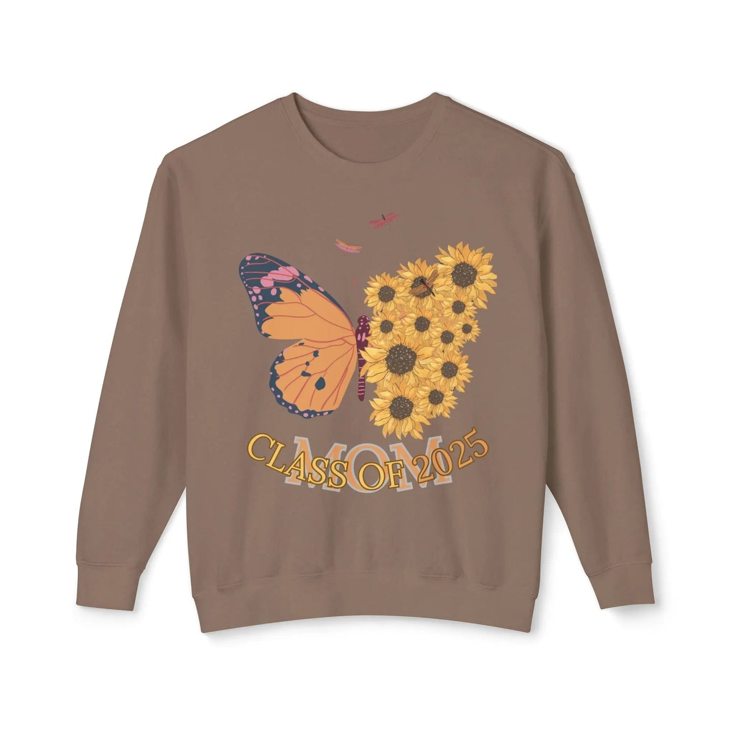 CLASS of 2025 Butterfly & Sunflower Unisex Lightweight Crewneck Sweatshirt - Ormond Beach Boutique