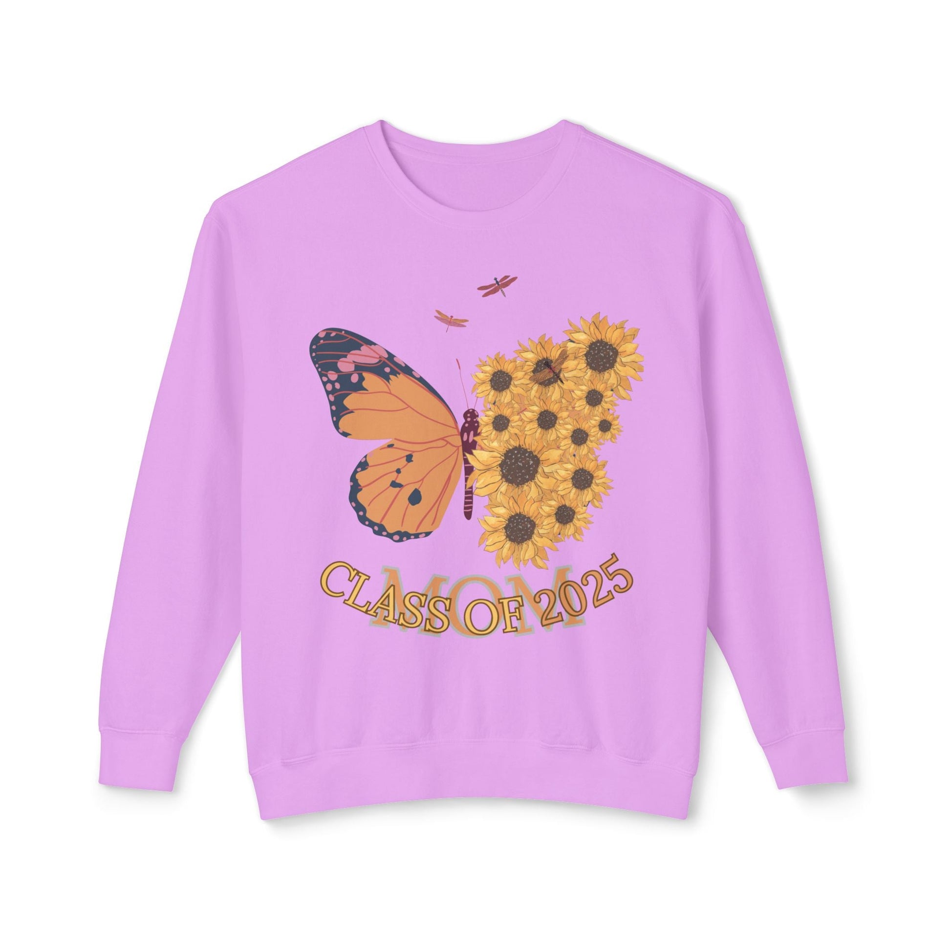 CLASS of 2025 Butterfly & Sunflower Unisex Lightweight Crewneck Sweatshirt - Ormond Beach Boutique