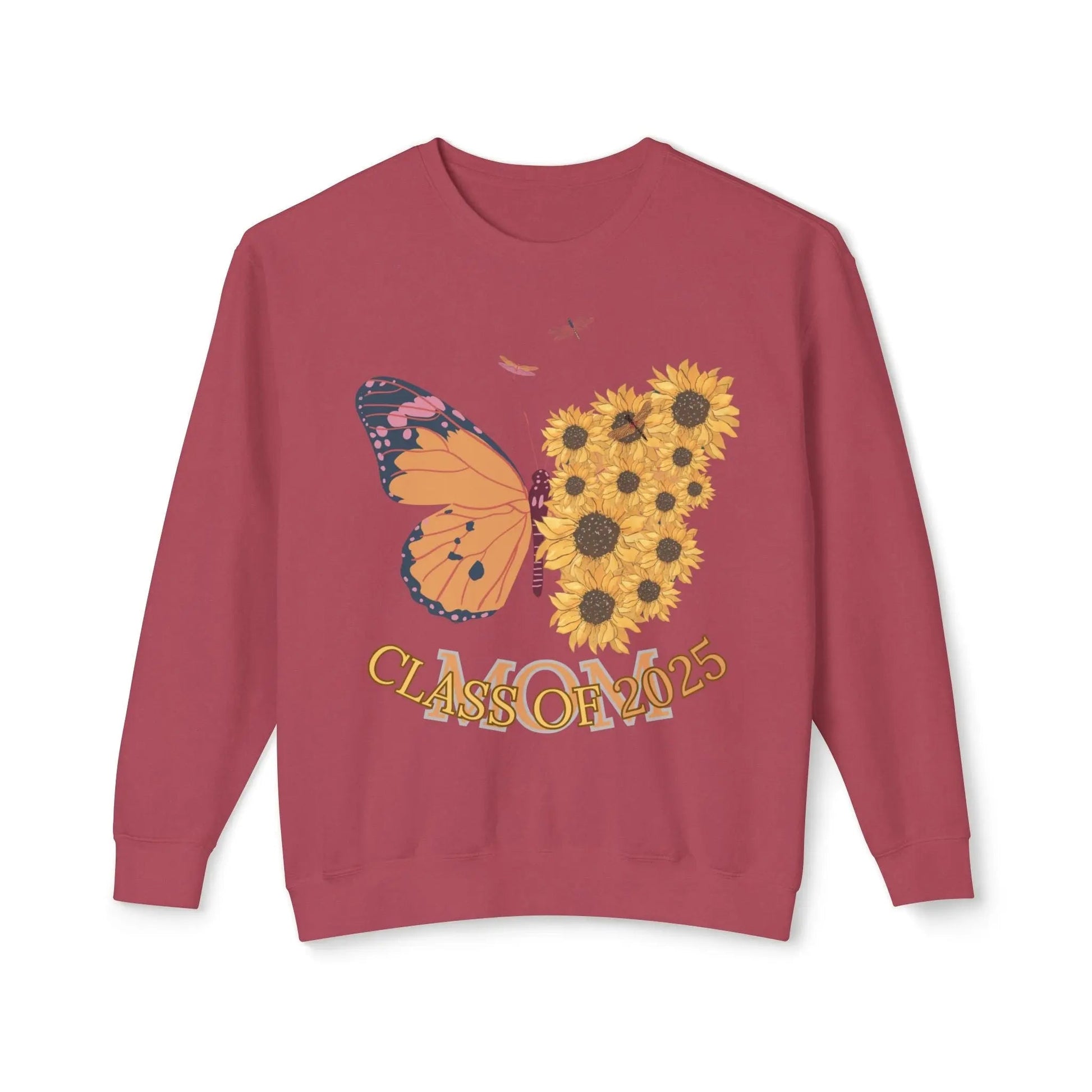 CLASS of 2025 Butterfly & Sunflower Unisex Lightweight Crewneck Sweatshirt - Ormond Beach Boutique