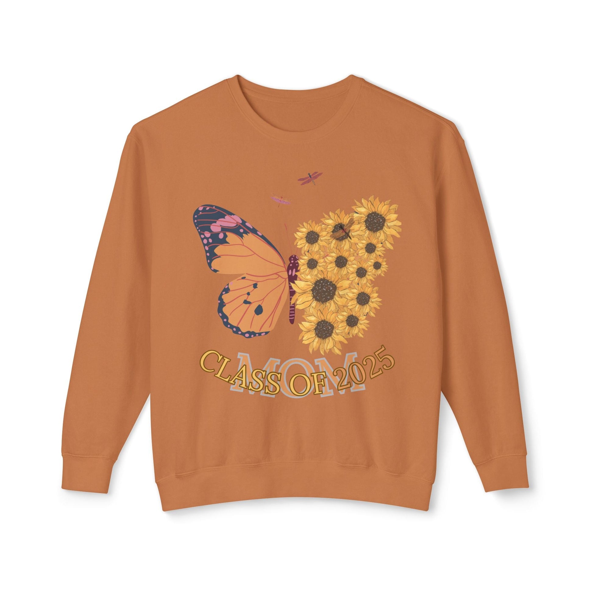 CLASS of 2025 Butterfly & Sunflower Unisex Lightweight Crewneck Sweatshirt - Ormond Beach Boutique