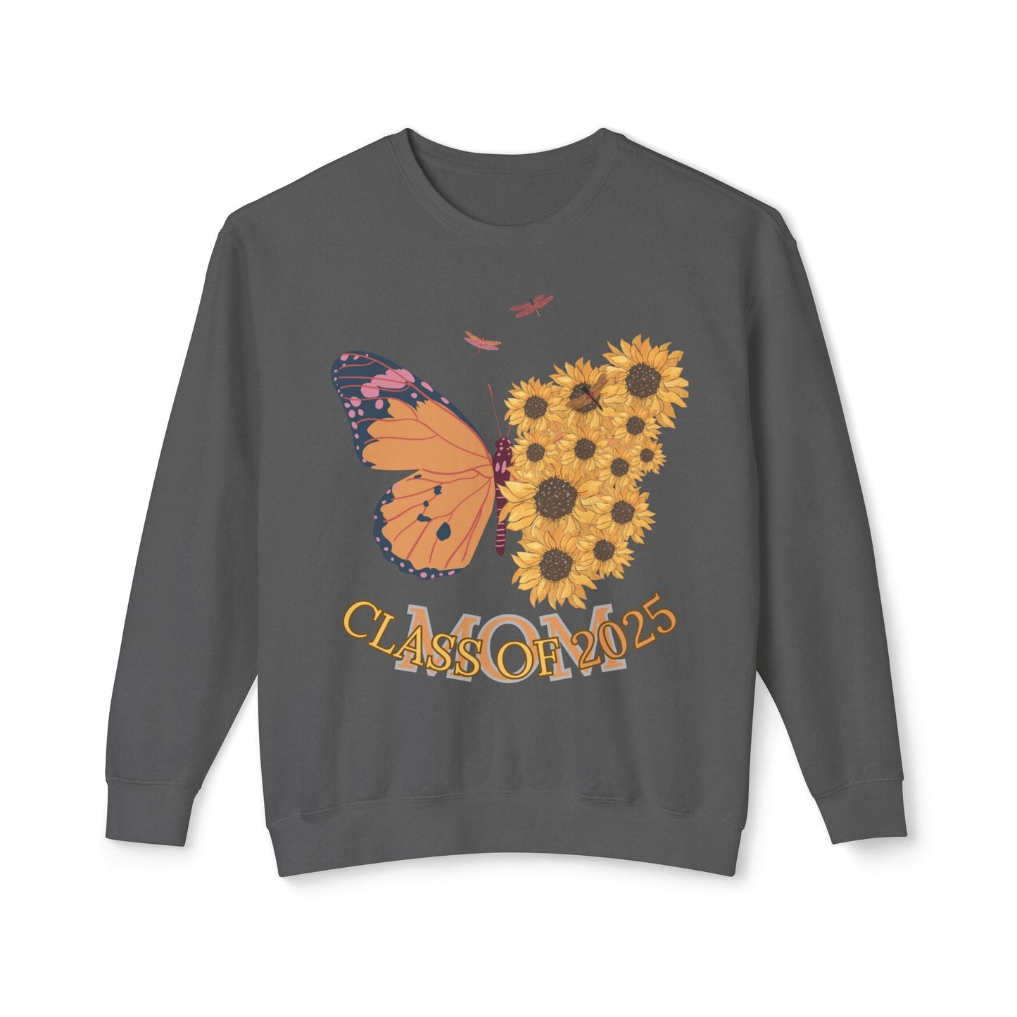 CLASS of 2025 Butterfly & Sunflower Unisex Lightweight Crewneck Sweatshirt - Ormond Beach Boutique