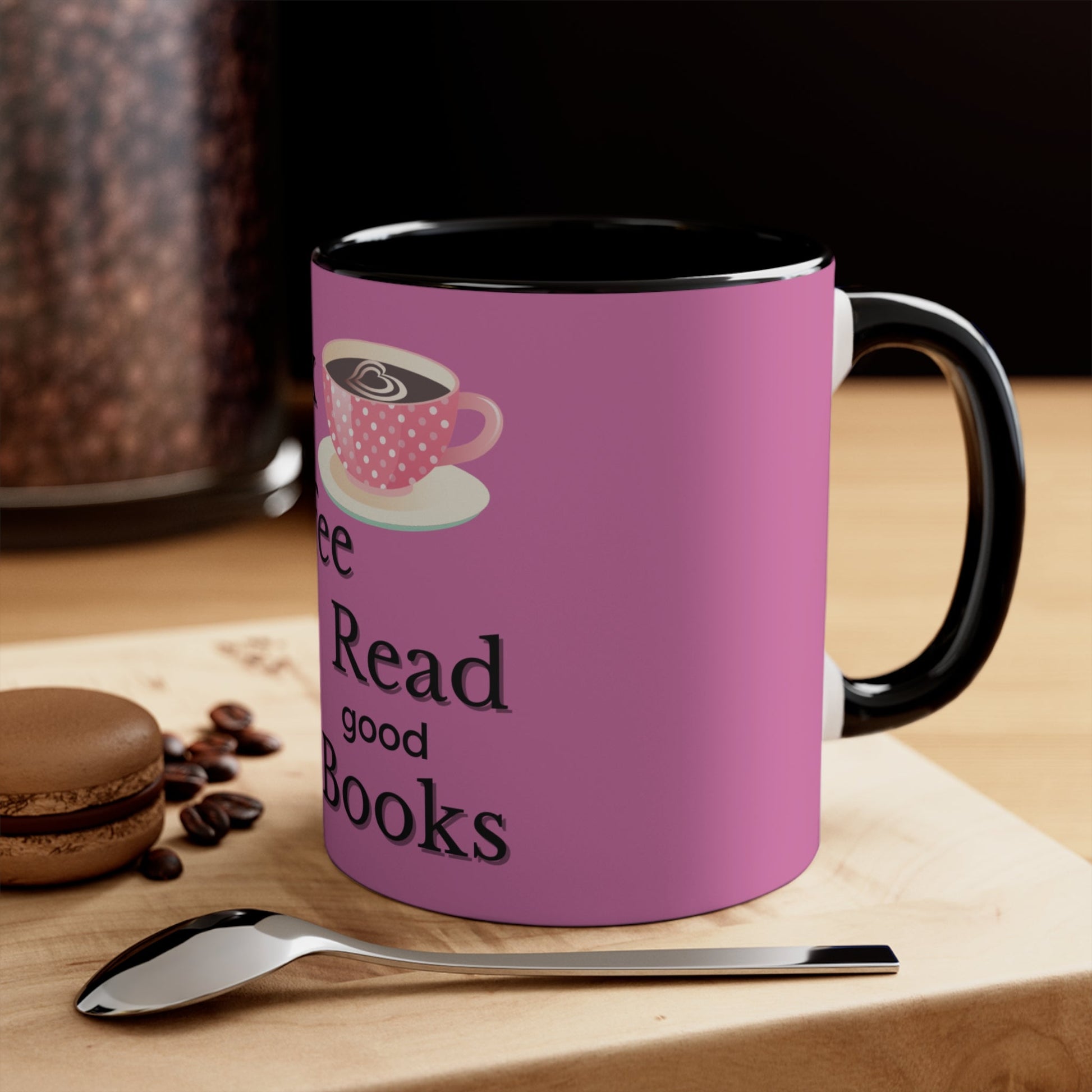 COFFEE & BOOKS Colorful Accent Mugs, 11oz - Ormond Beach Boutique