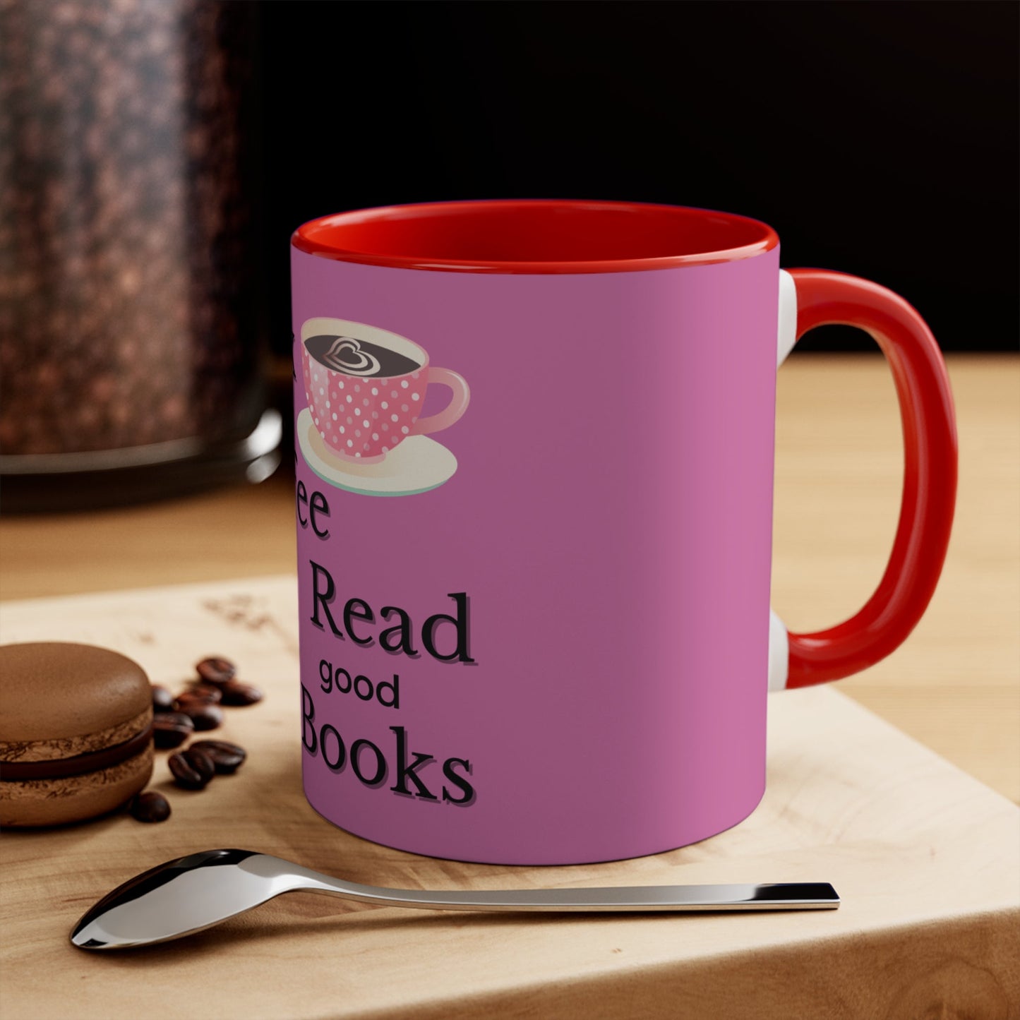 COFFEE & BOOKS Colorful Accent Mugs, 11oz - Ormond Beach Boutique