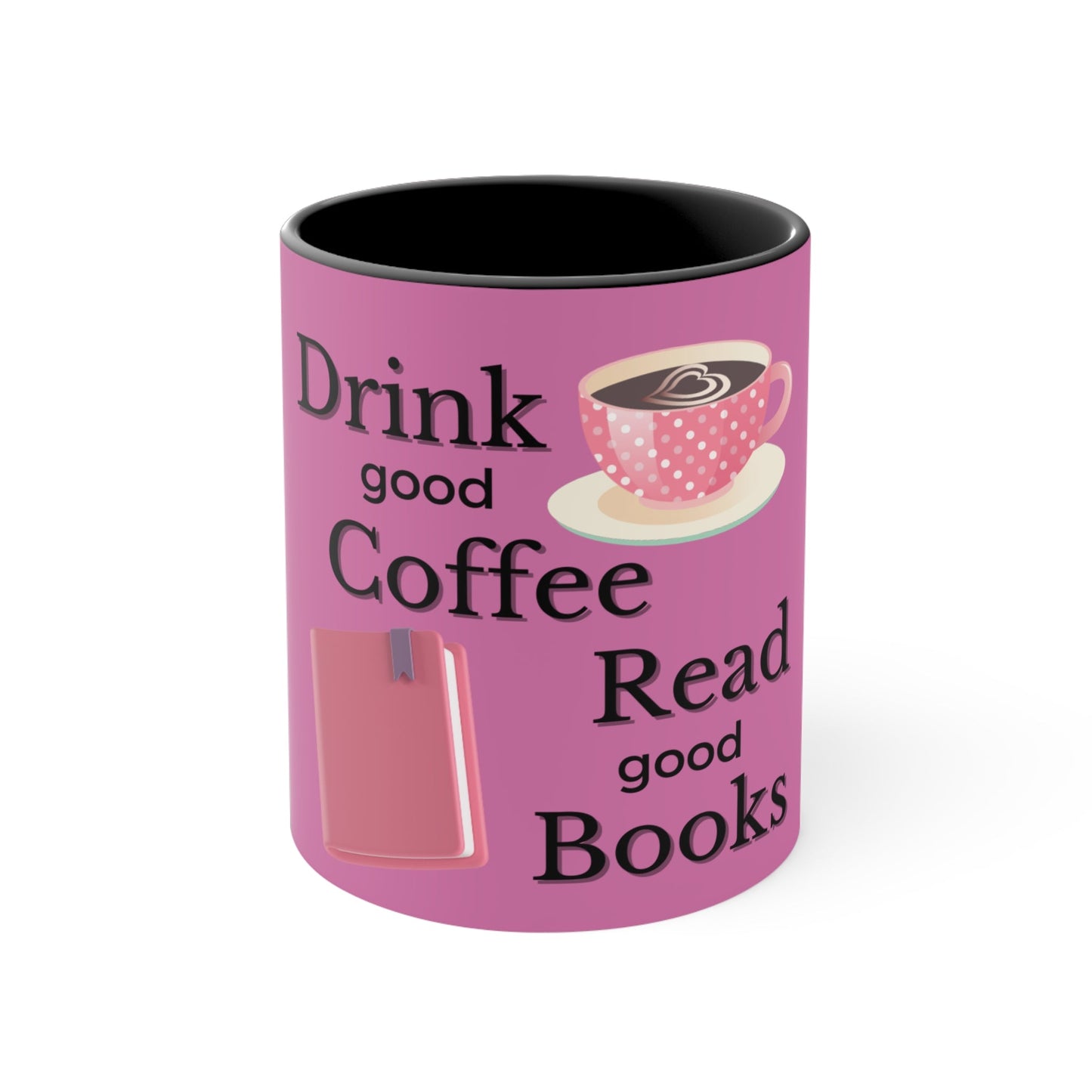 COFFEE & BOOKS Colorful Accent Mugs, 11oz - Ormond Beach Boutique