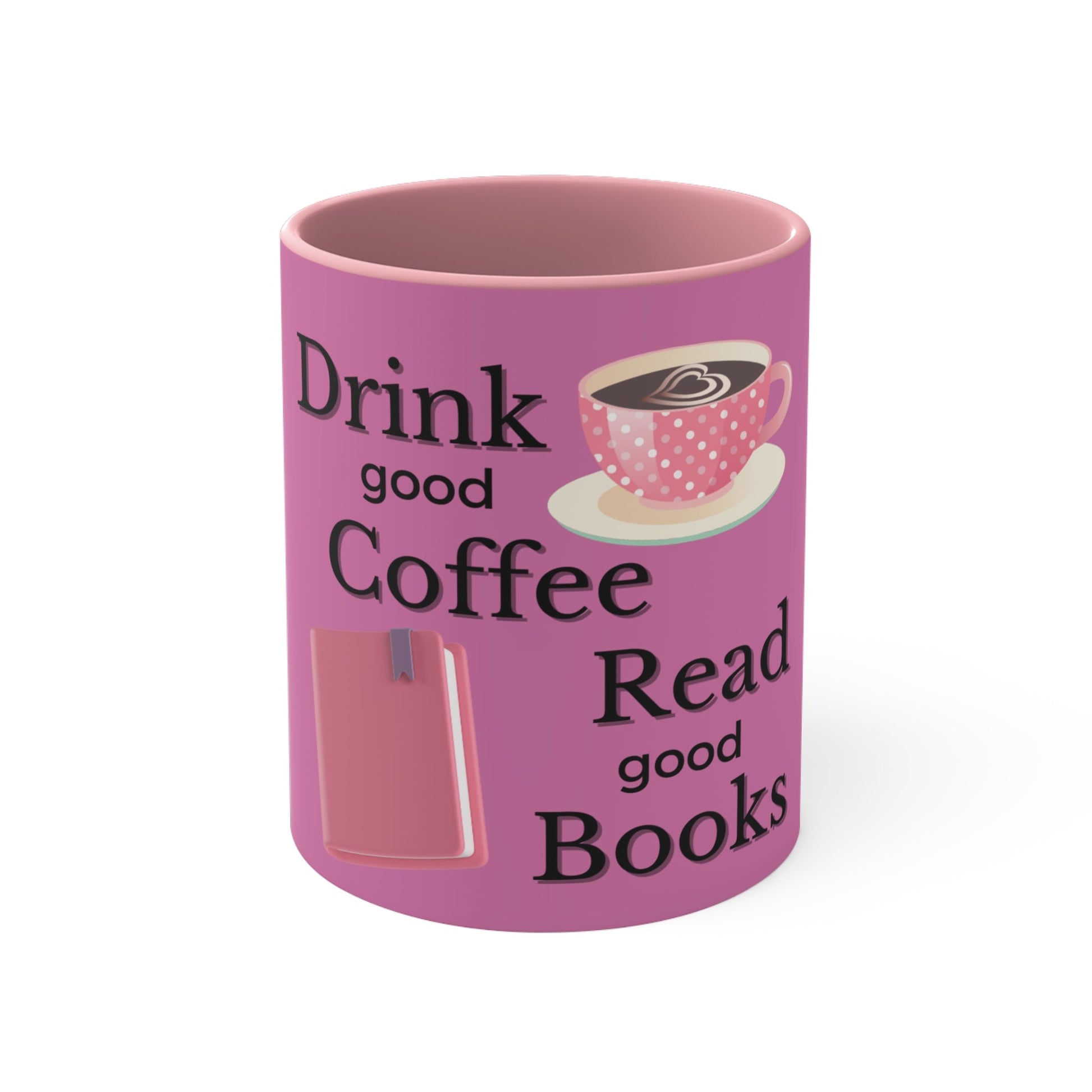 COFFEE & BOOKS Colorful Accent Mugs, 11oz - Ormond Beach Boutique