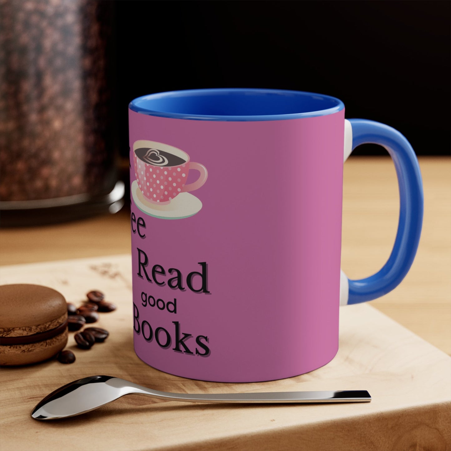 COFFEE & BOOKS Colorful Accent Mugs, 11oz - Ormond Beach Boutique