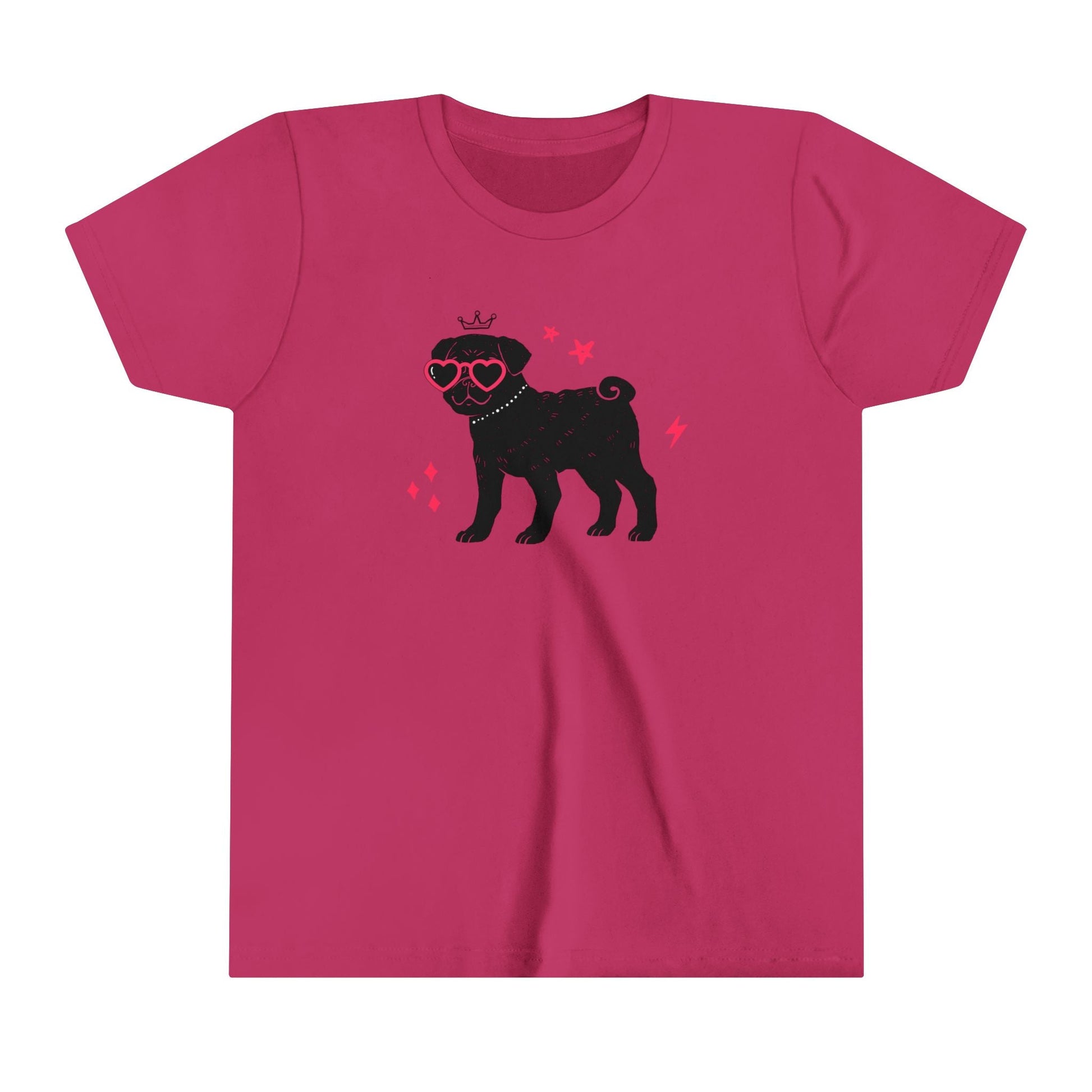 Cool Pug Youth Short Sleeve Tee - Fun Dog Graphic T-Shirt for Pet Lovers - Ormond Beach Boutique