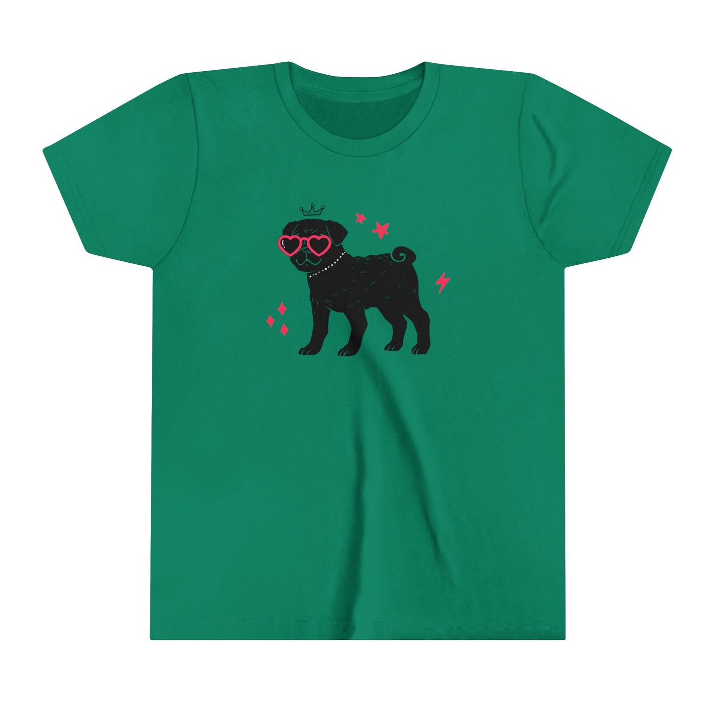 Cool Pug Youth Short Sleeve Tee - Fun Dog Graphic T-Shirt for Pet Lovers - Ormond Beach Boutique