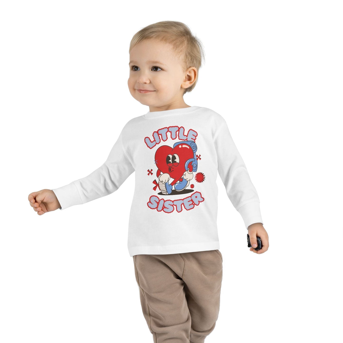 Cute Little Sister Toddler Long Sleeve Tee - Adorable Gift for Siblings - Ormond Beach Boutique