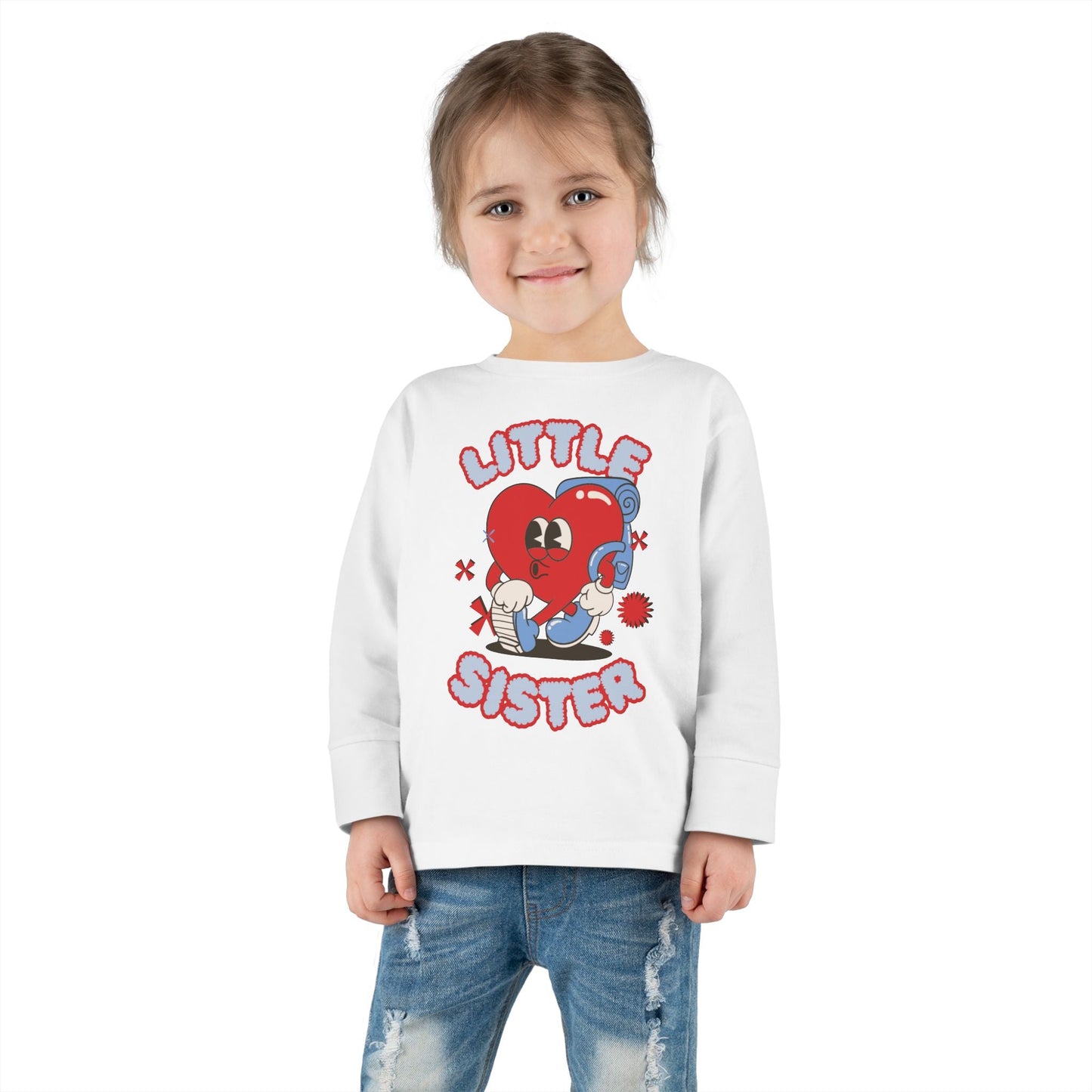 Cute Little Sister Toddler Long Sleeve Tee - Adorable Gift for Siblings - Ormond Beach Boutique