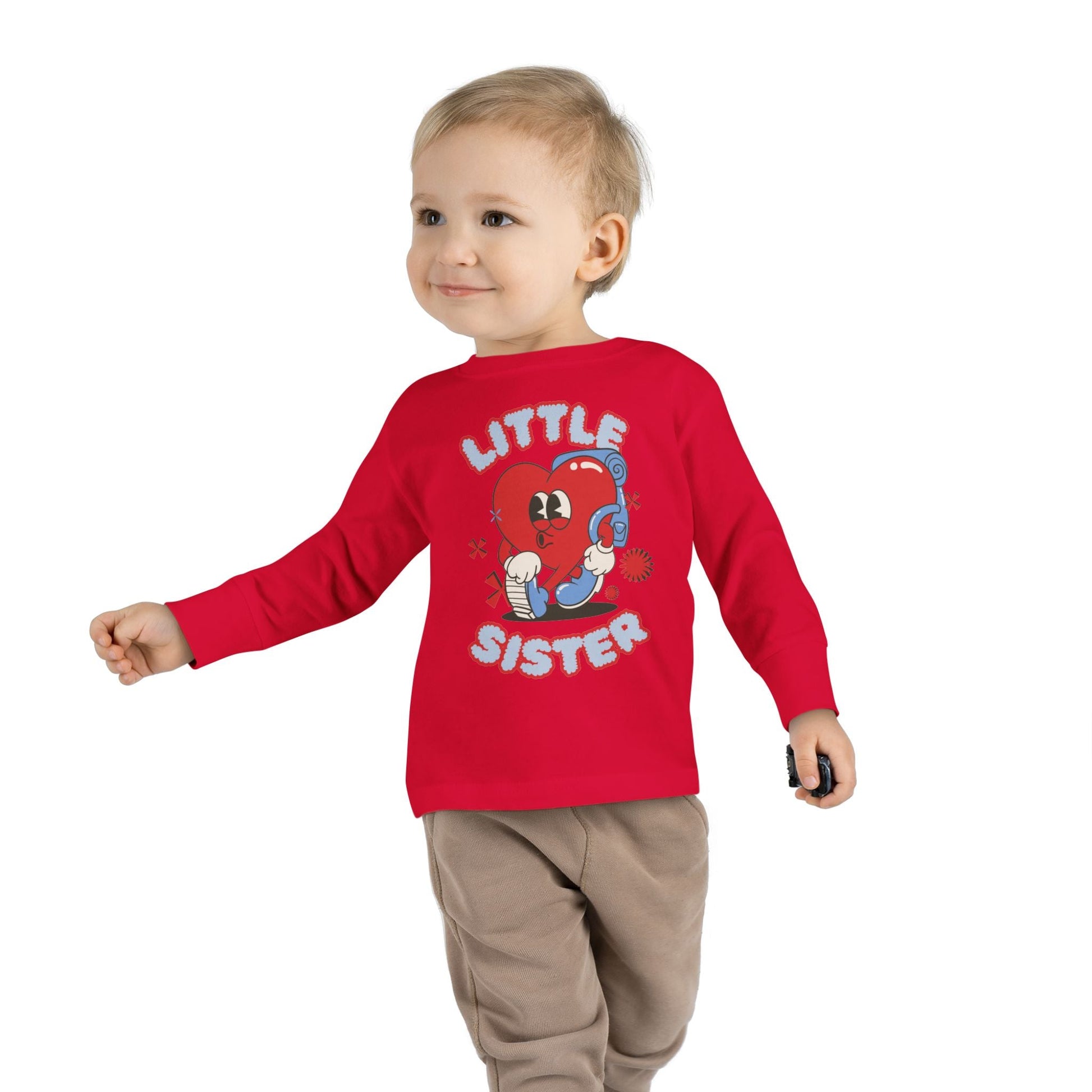 Cute Little Sister Toddler Long Sleeve Tee - Adorable Gift for Siblings - Ormond Beach Boutique