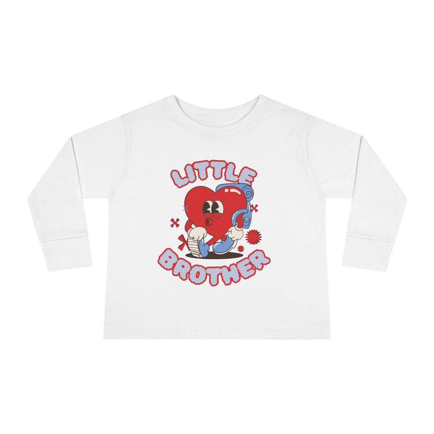 Cute Toddler Long Sleeve Tee - "Little Brother" Design - Ormond Beach Boutique