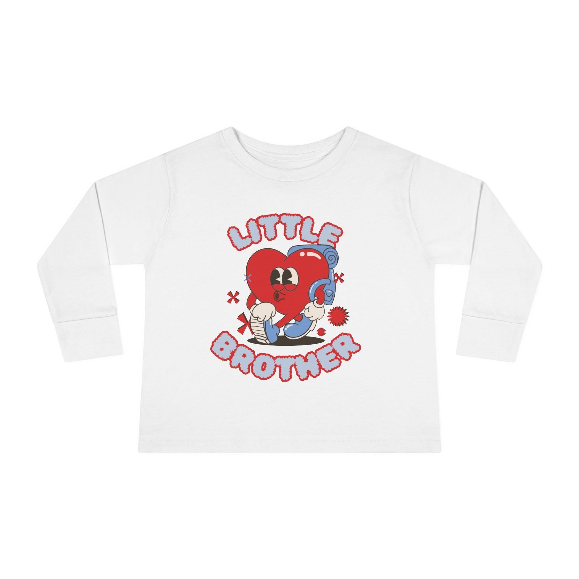 Cute Toddler Long Sleeve Tee - "Little Brother" Design - Ormond Beach Boutique