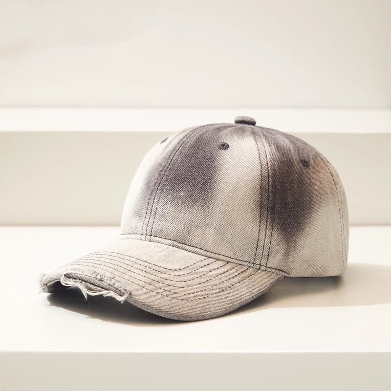 Distressed Gradient Denim Casual All - match Ripped Baseball Cap - Ormond Beach Boutique