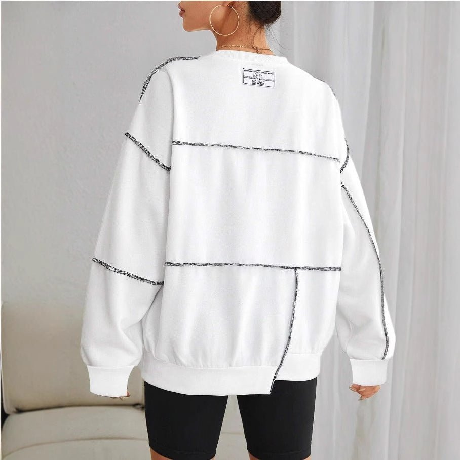 Fashion Casual Loose Round Neck Long Sleeve Women's Sweater - Ormond Beach Boutique