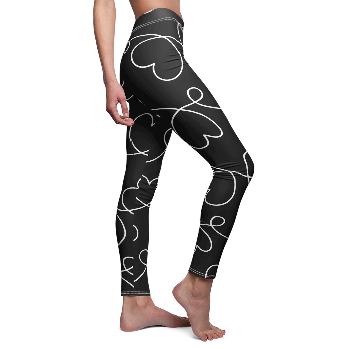 Heart Pattern Casual Leggings for Women - Stylish & Comfortable Activewear - Ormond Beach Boutique