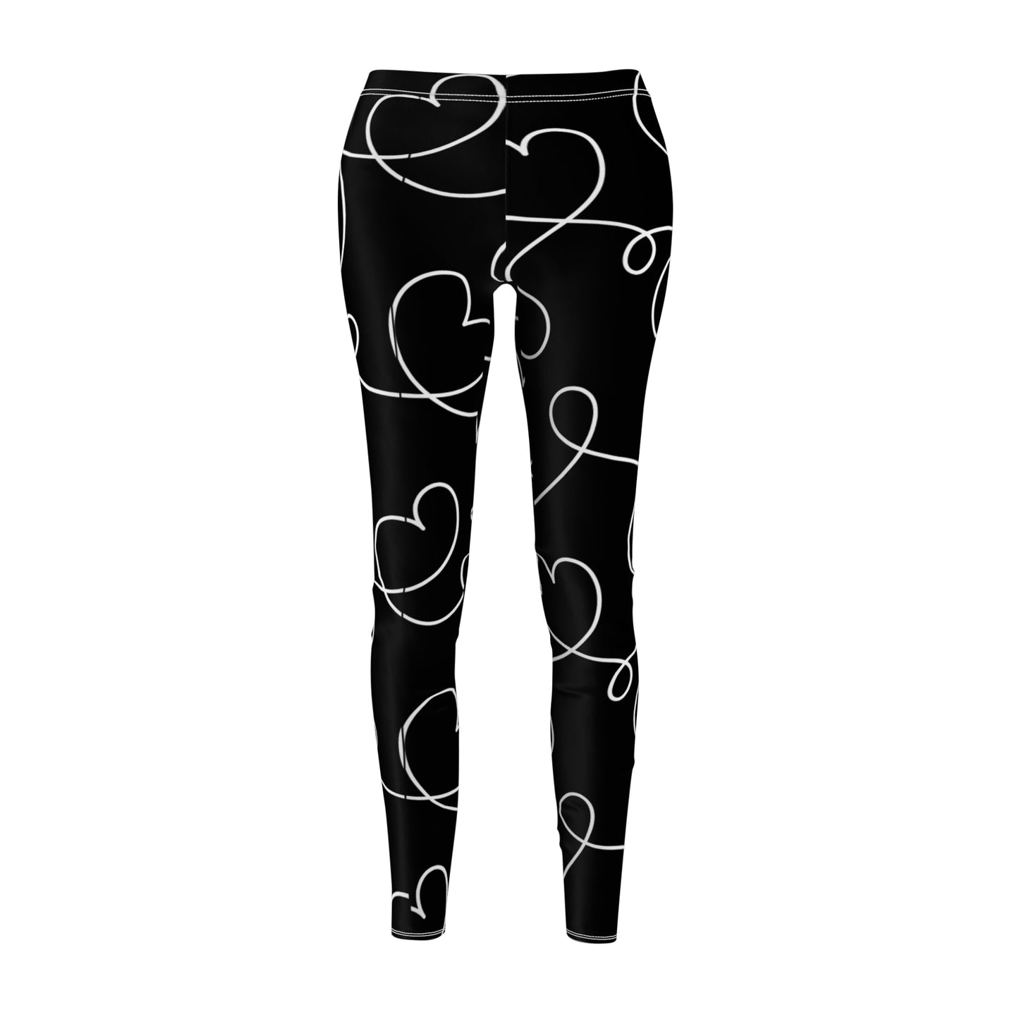 Heart Pattern Casual Leggings for Women - Stylish & Comfortable Activewear - Ormond Beach Boutique