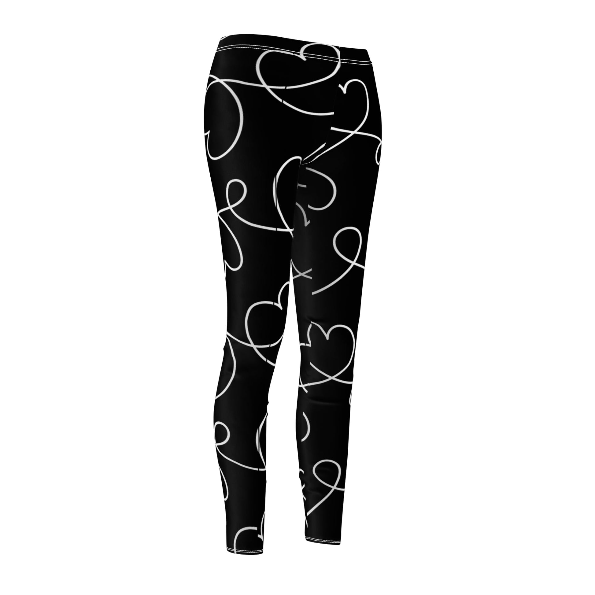 Heart Pattern Casual Leggings for Women - Stylish & Comfortable Activewear - Ormond Beach Boutique