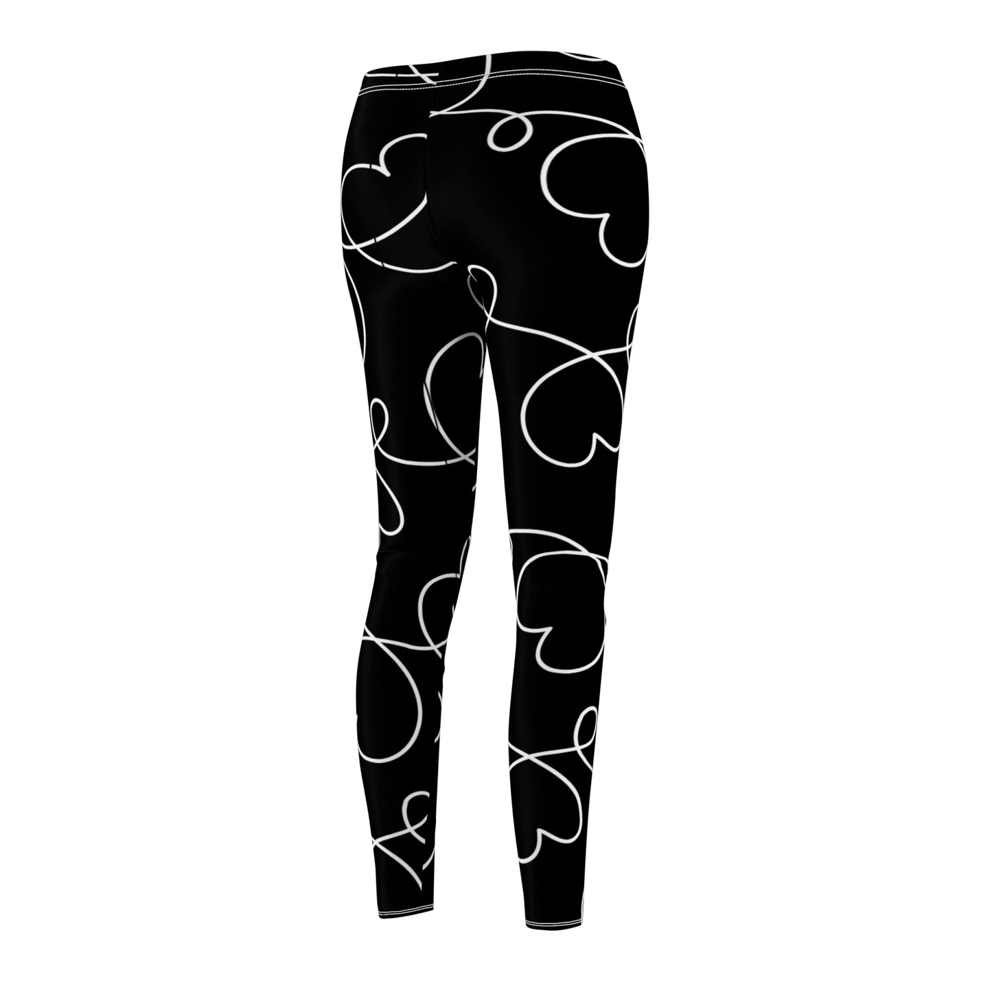 Heart Pattern Casual Leggings for Women - Stylish & Comfortable Activewear - Ormond Beach Boutique